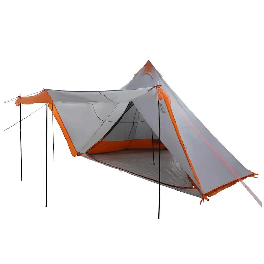 VidaXL Namiot tipi 6-osobowy wodoodporny szary/pomarańczowy 4/7