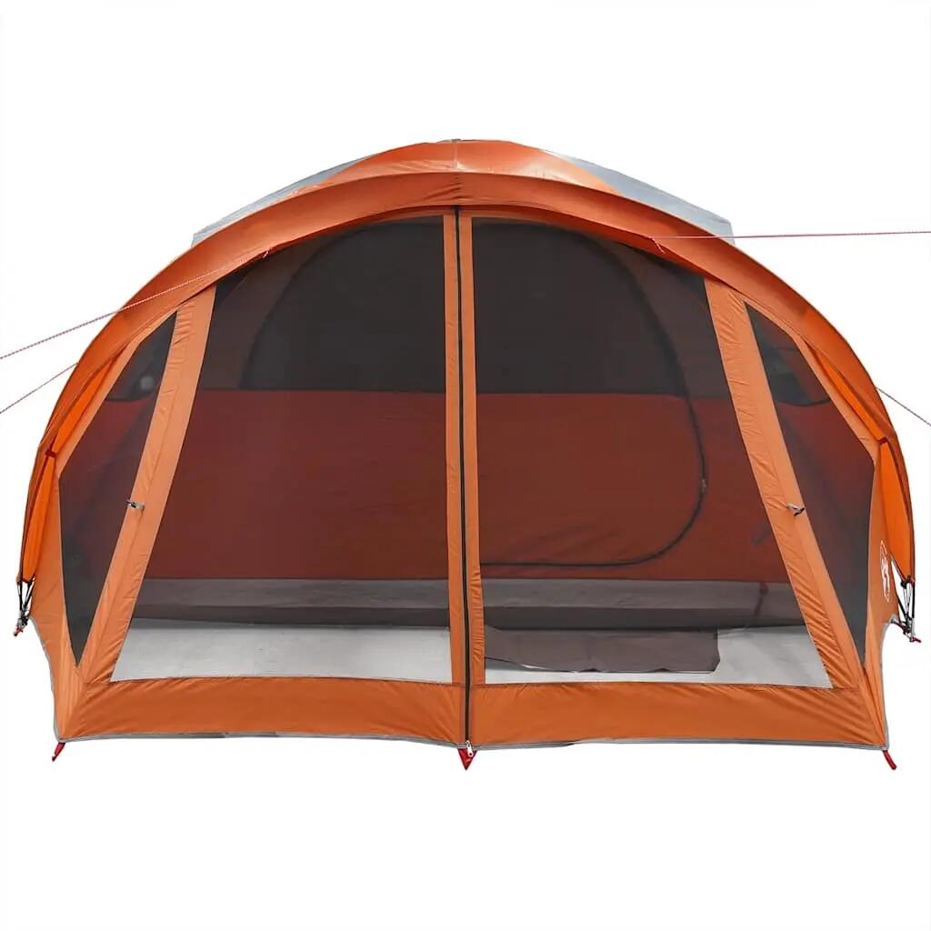 Vidaxl Tente Tunnel 6 Personnes - Étanche Gris et Orange 6/7