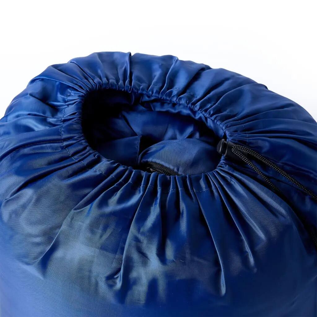 Sac de couchage rectangulaire 3-4 saisons VidaXL adulte bleu nuit 3/5
