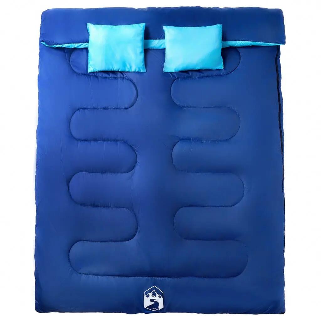 Sac de couchage double adulte VidaXL 3-4 saisons 2 oreillers 2/5