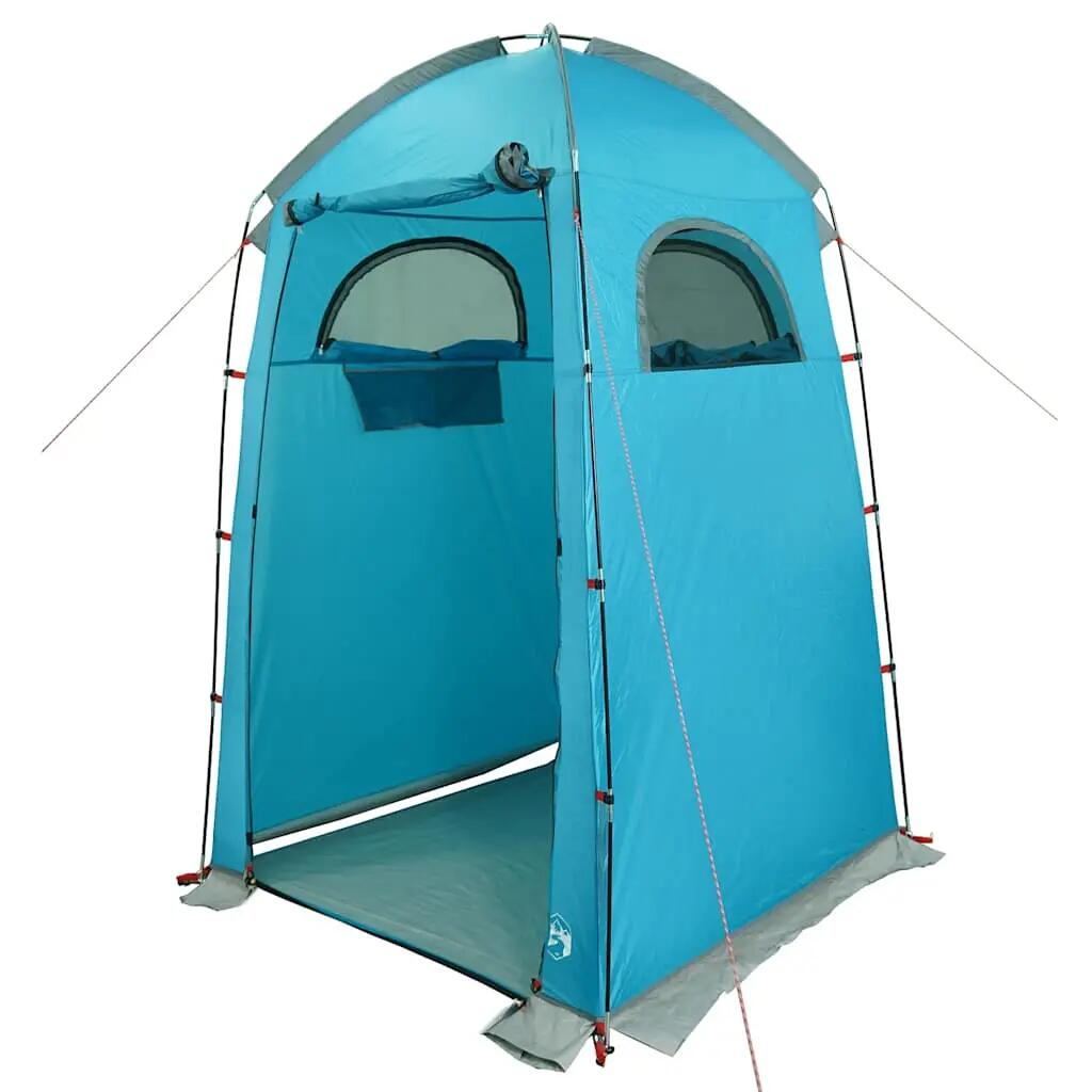 Tente de Douche Étanche VidaXL en Bleu pour Camping 4/7