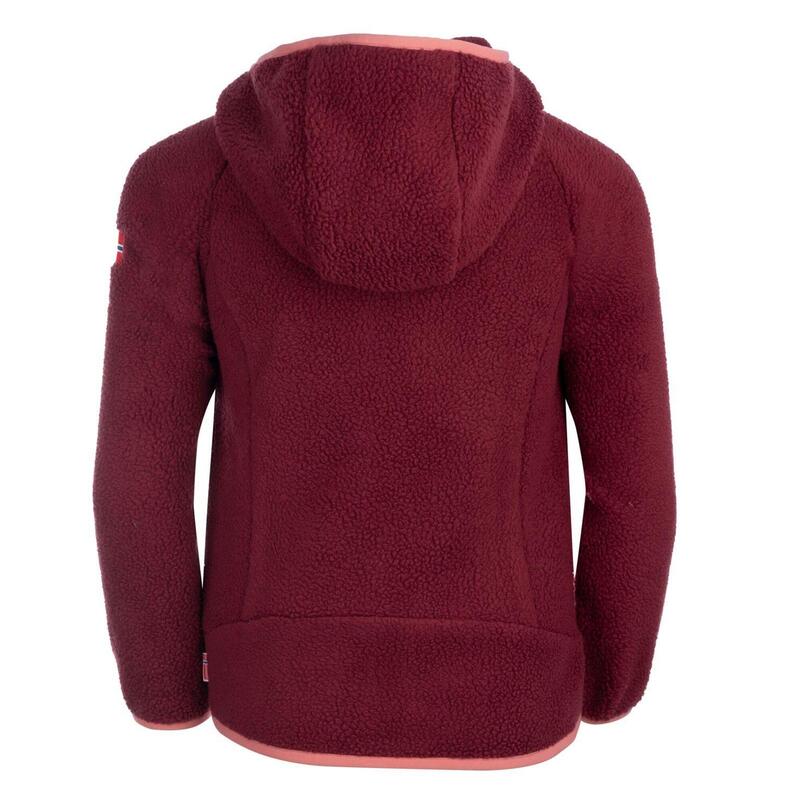 Mädchen Fleecejacke Mandal Kastanienrot/Antikrosa