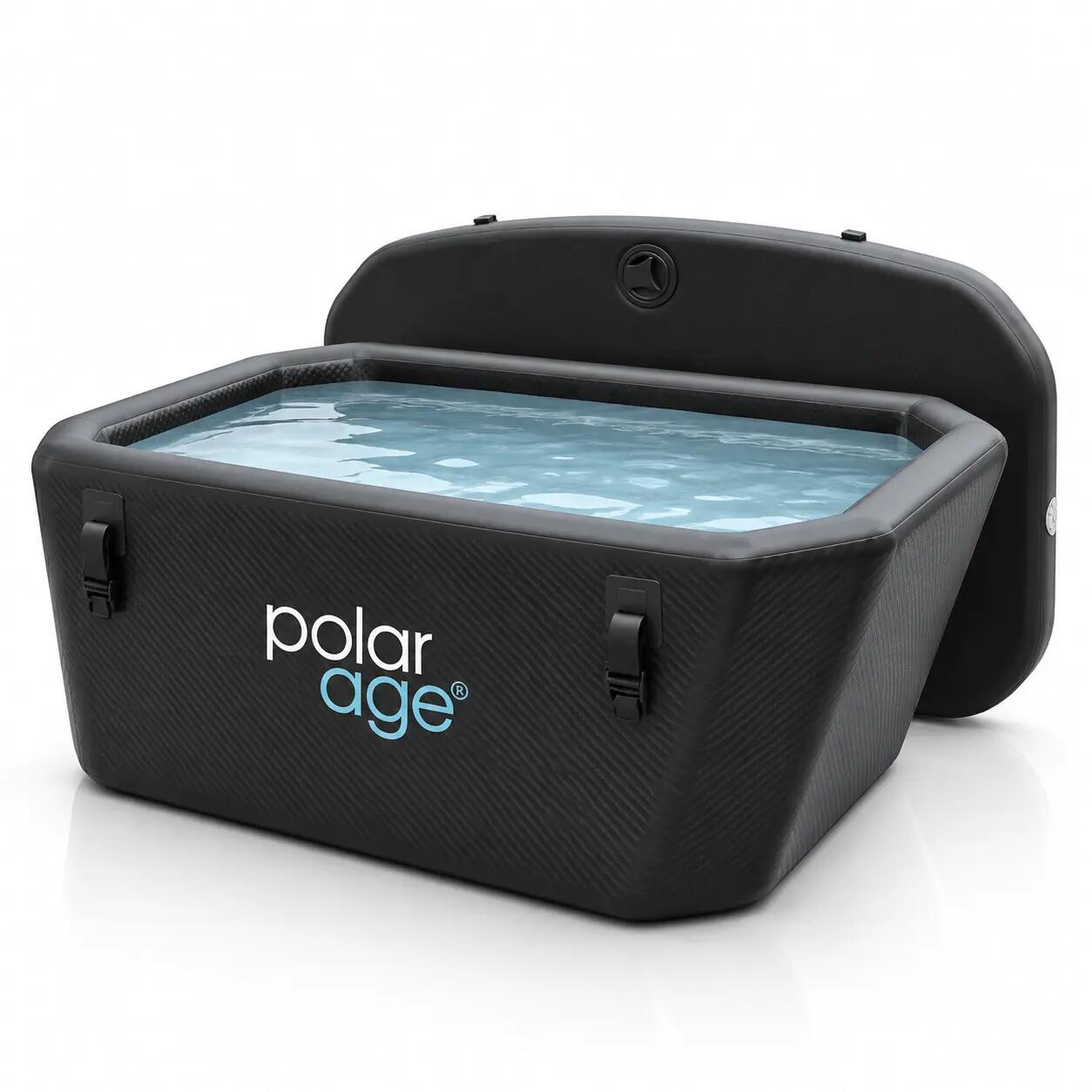 Polarage TL02 Premium PVC Cold Plunge Ice Bath Tub, Size M, Black
