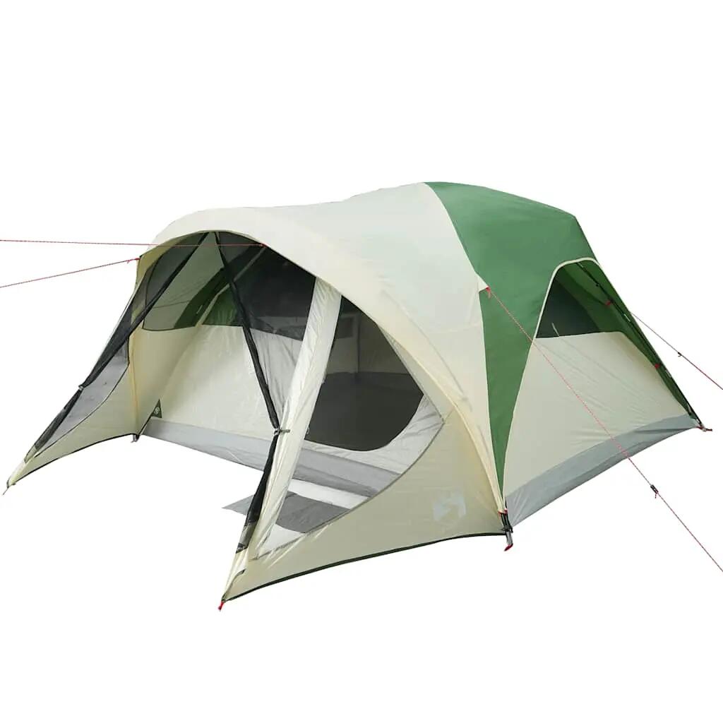 Tenda a tunnel VidaXL per 6 persone impermeabile verde 5/7