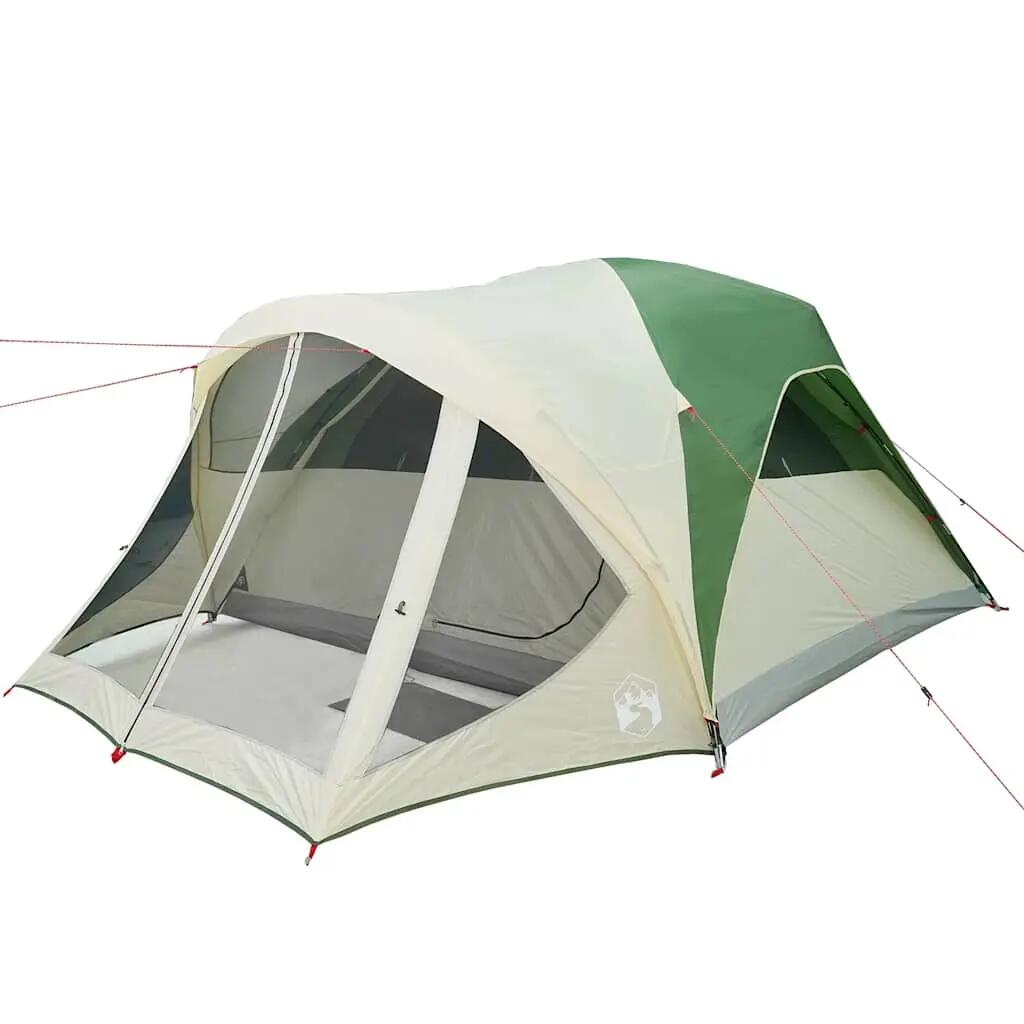 Tenda a tunnel VidaXL per 6 persone impermeabile verde 4/7