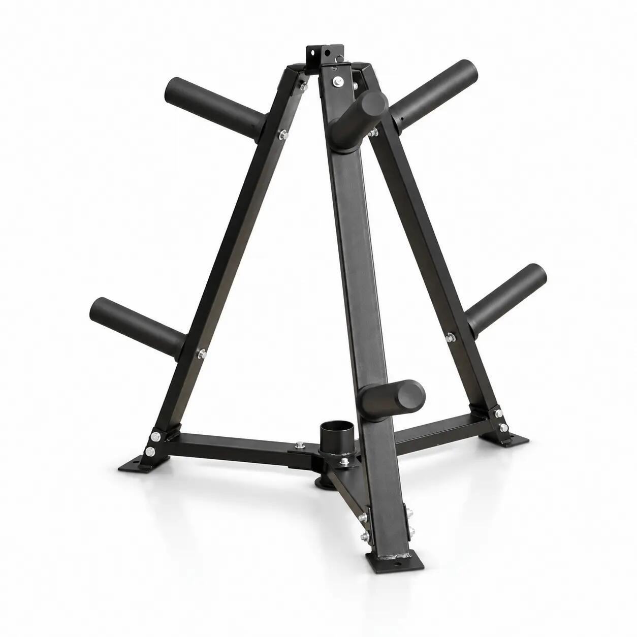 Homefittools Weight Plate Storage Rack – Weight Plate Holder with Three-Sided Pegs