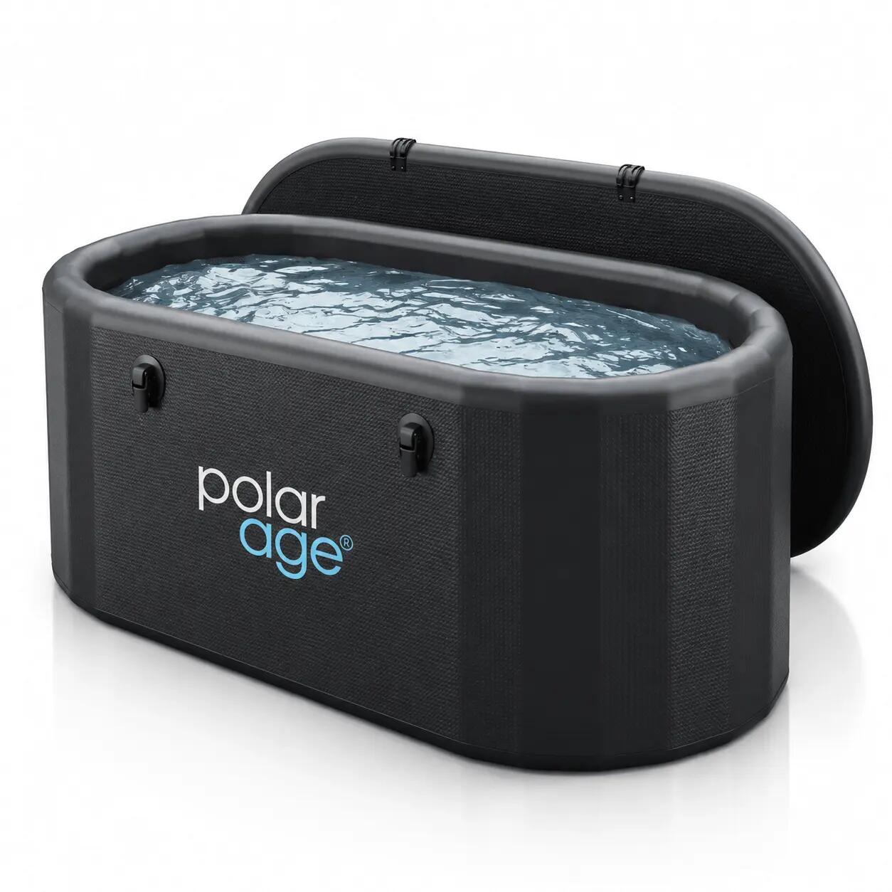 Polarage TL01 Premium PVC Cold Plunge Ice Bath Tub, Size M, Black