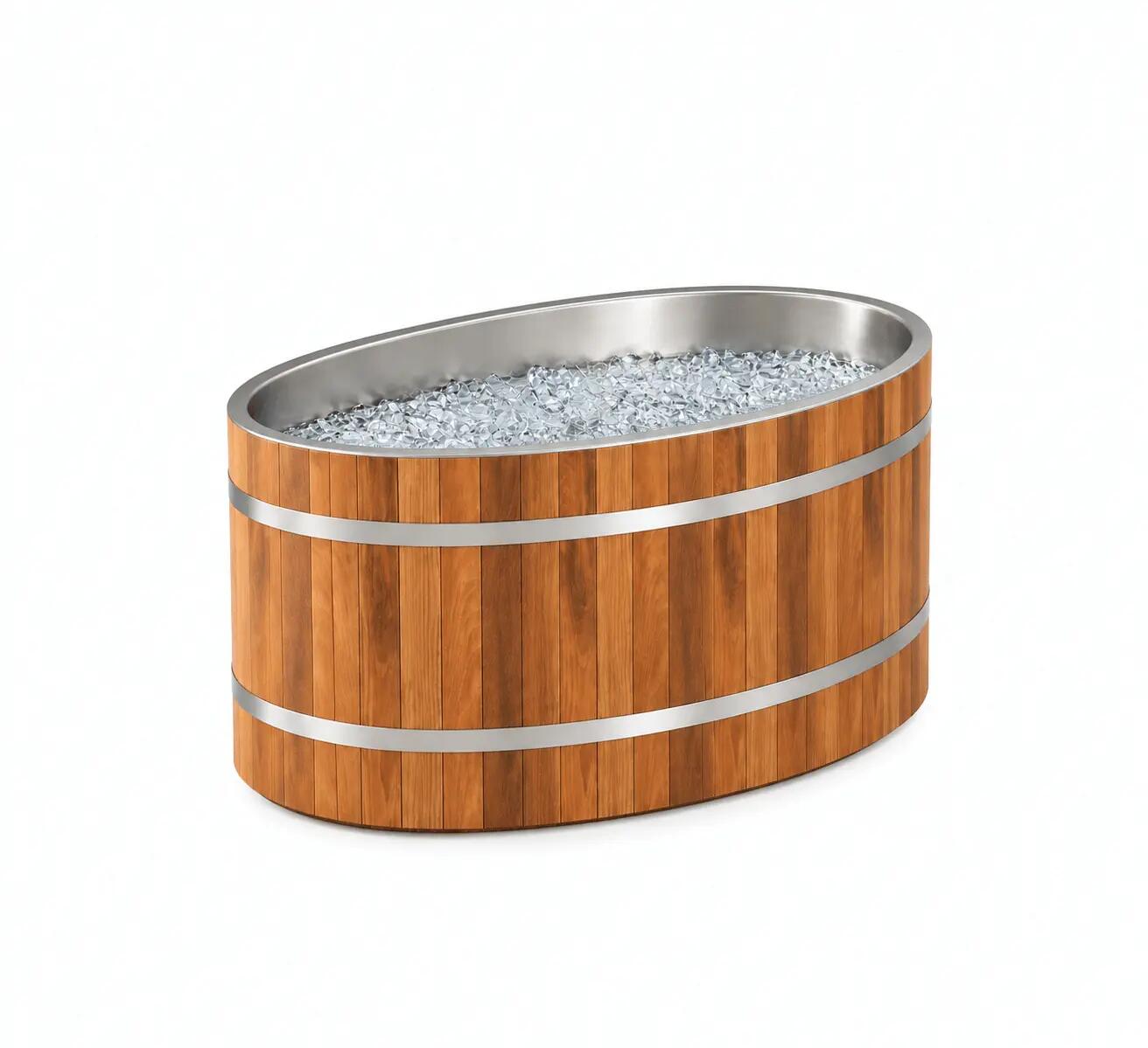 Polarage WL1 Stainless Steel Cold Plunge Ice Bath Tub, Red
