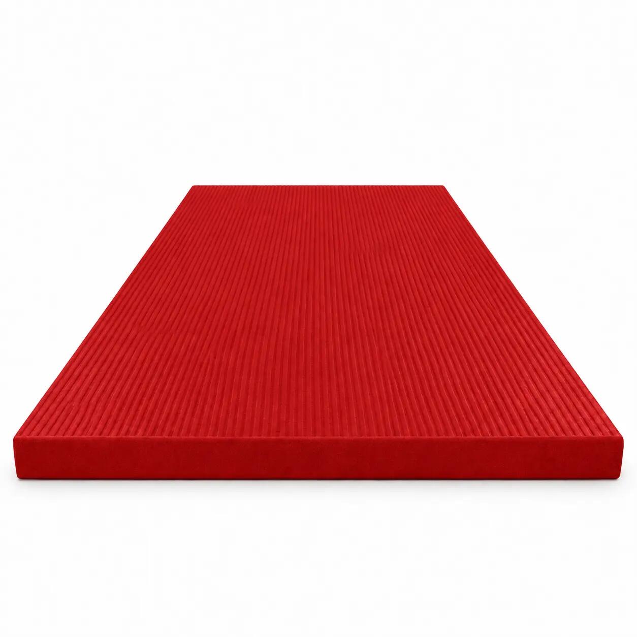 Homefittools Tatami Martial Arts Mat for Judo, Jiu-Jitsu and Taekwondo, 2 × 1 m, 60 mm, Red