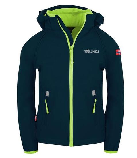 Veste softshell pour enfants Rondane Hydrofuge Bleu marine / Lime