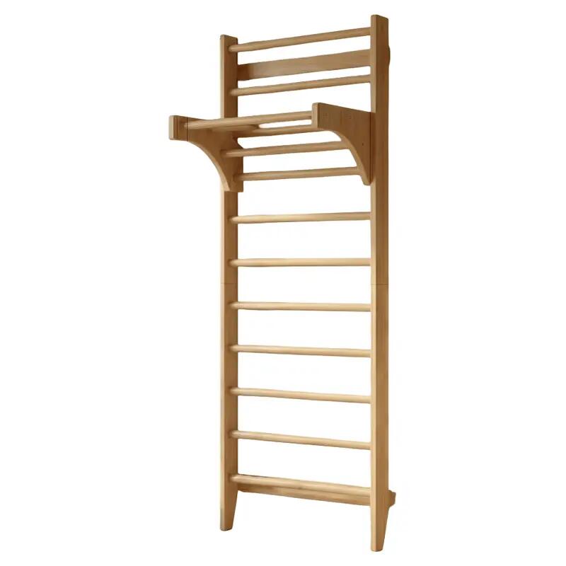 Homefittools Wood Basic Wooden Wall-Mounted Stall Bar Swedish Ladder