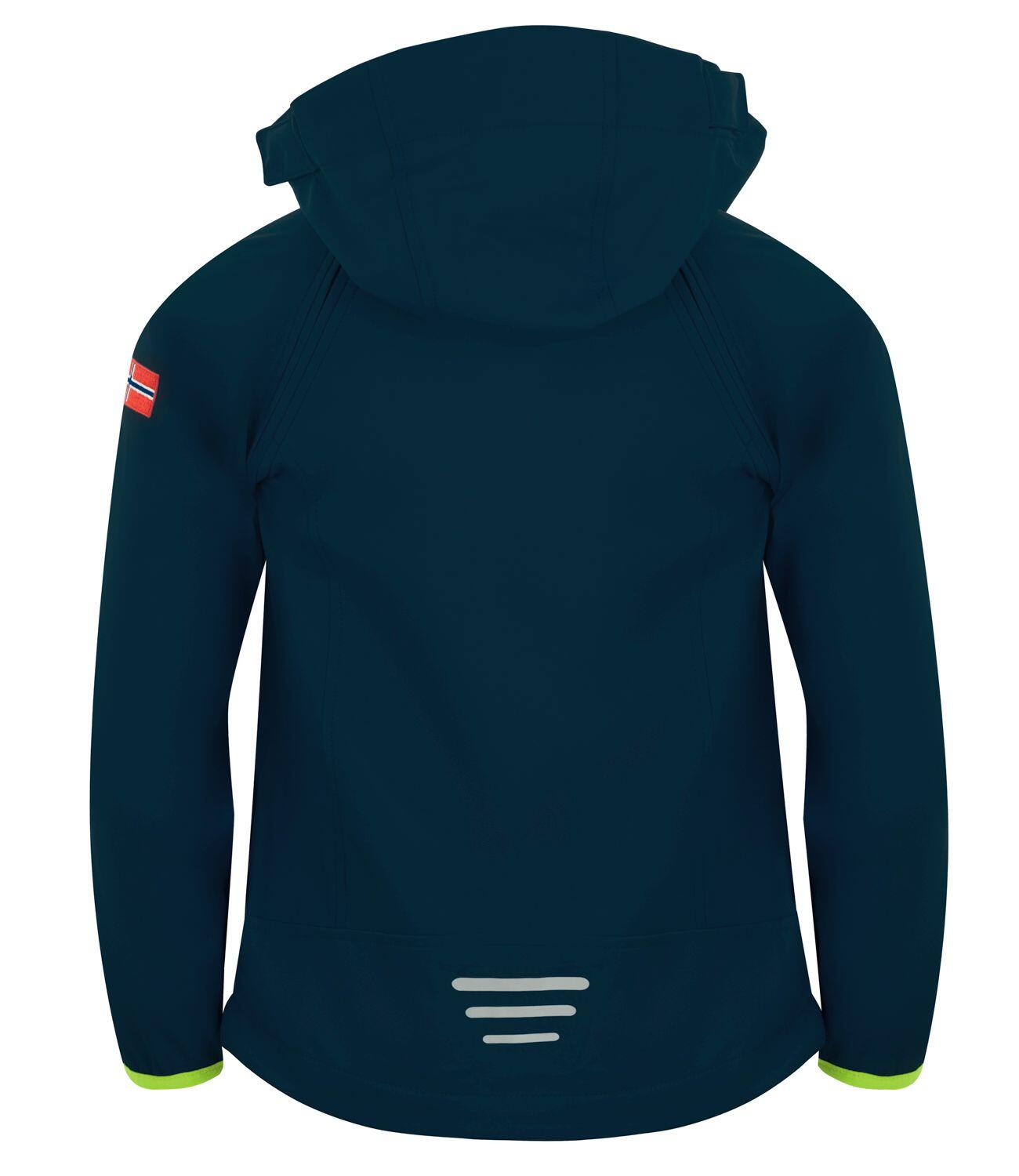 Veste softshell pour enfants Rondane Hydrofuge Bleu marine / Lime 2/2