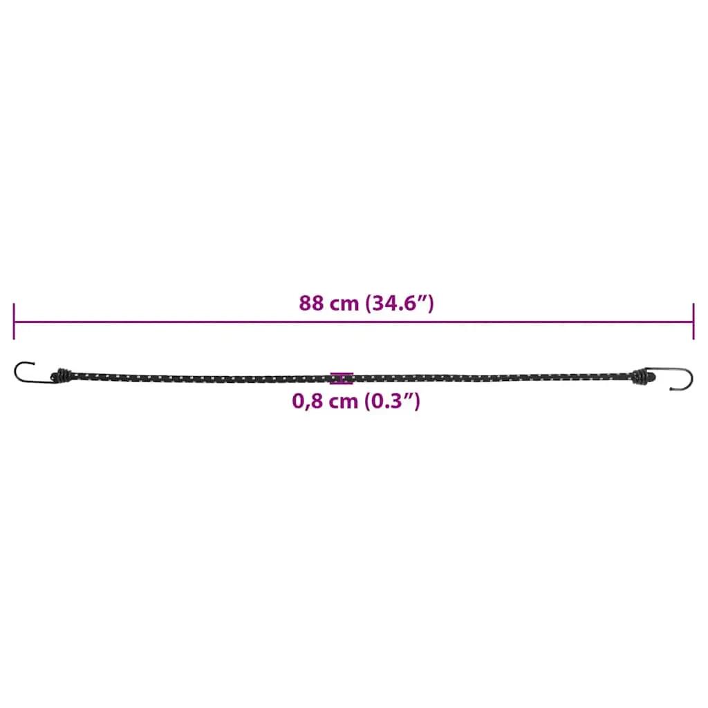VidaXL Élastiques 25 pcs 88 cm crochets réfléchissants 7/7