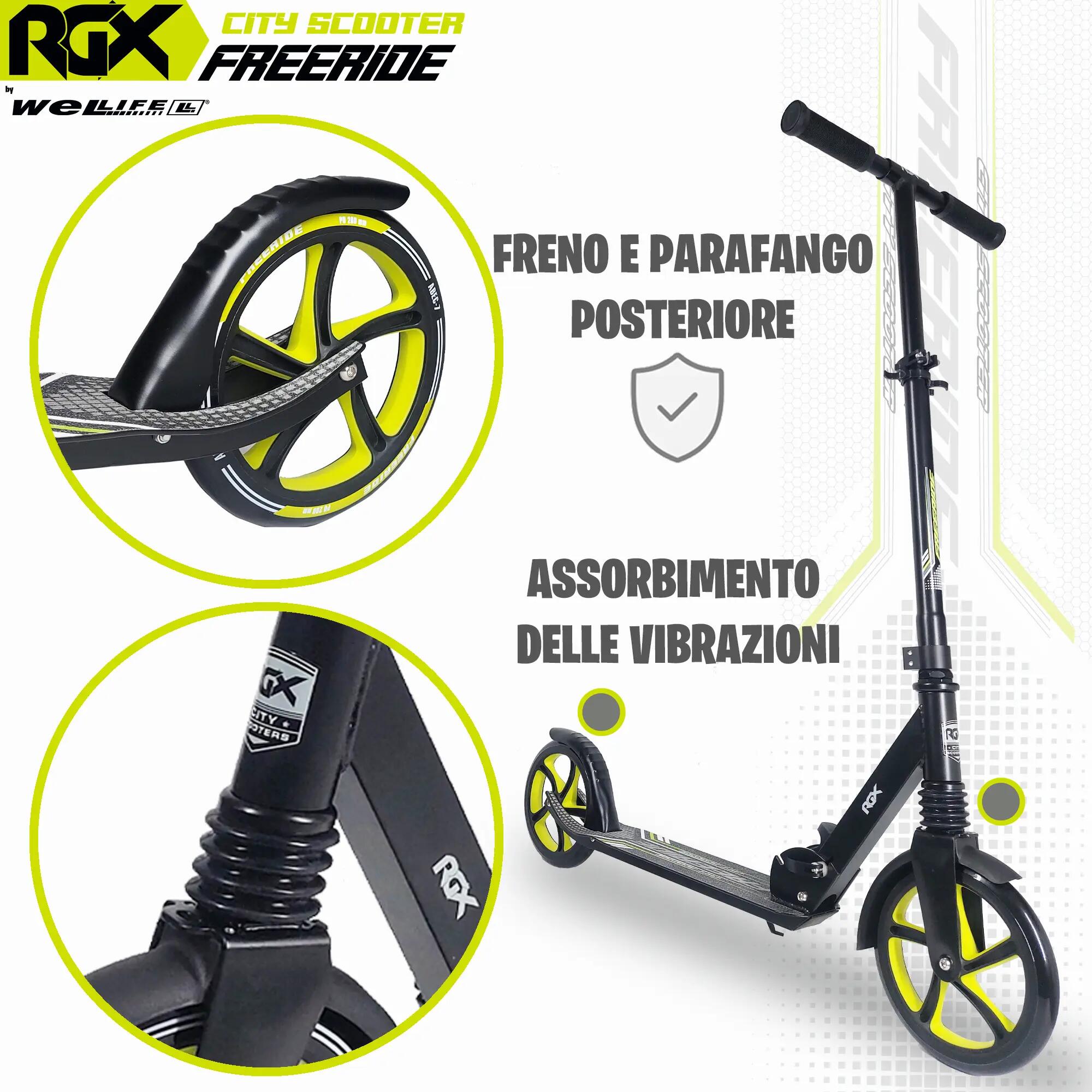 Monopattino Urban 200 mm Pieghevole Bambini 8+ e Adulti Freeride 7/8