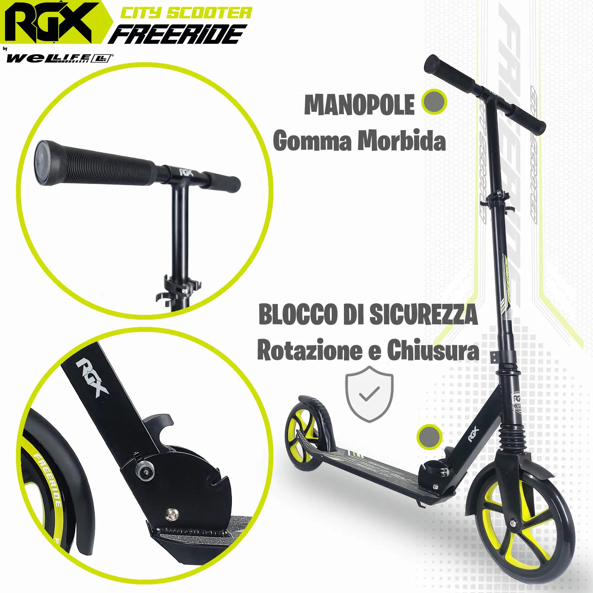 Monopattino Urban 200 mm Pieghevole Bambini 8+ e Adulti Freeride 6/8