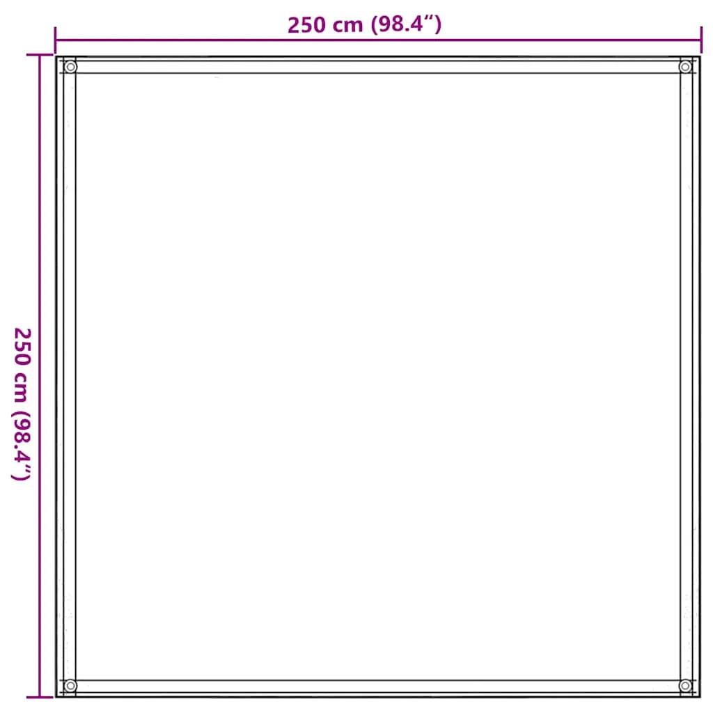 Tapis de tente VidaXL 250x250 cm anthracite HDPE 7/7