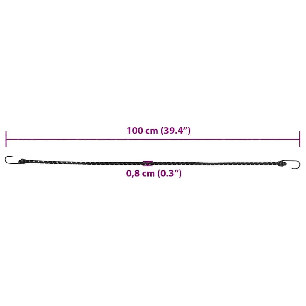 VidaXL Spanngummis mit Haken und reflektierendem Streifen, 25 St., 100 cm 7/7
