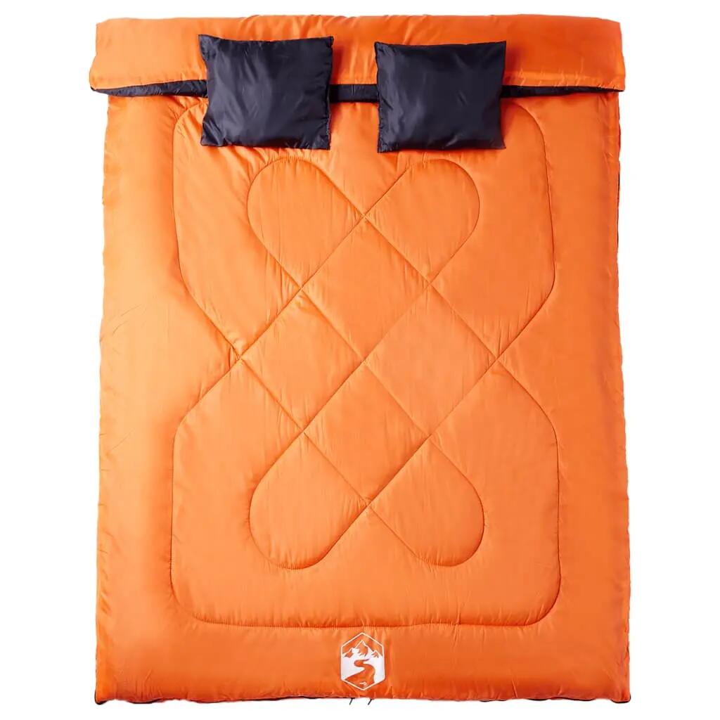 Sac de couchage double adulte VidaXL 2 en 1 avec oreillers 2/5