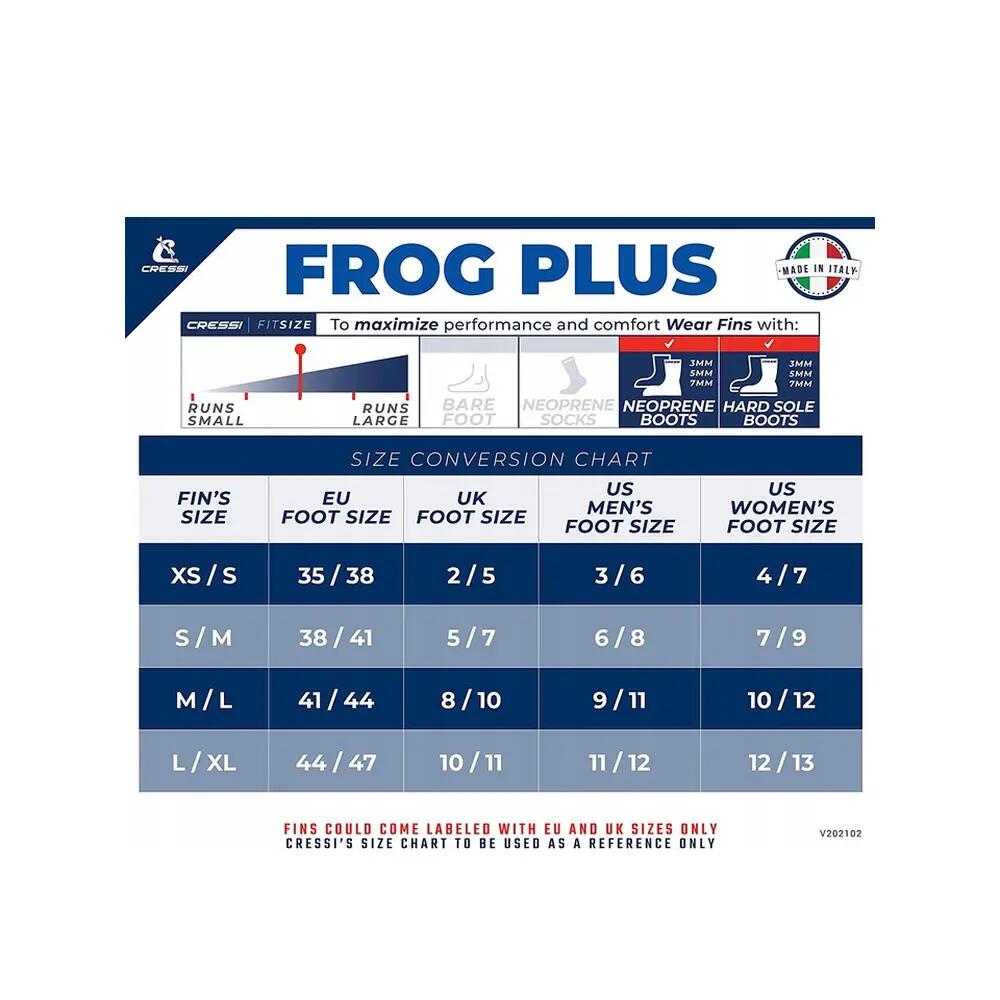 Palmes Cressi Frog Plus Noir/Rose 4/7