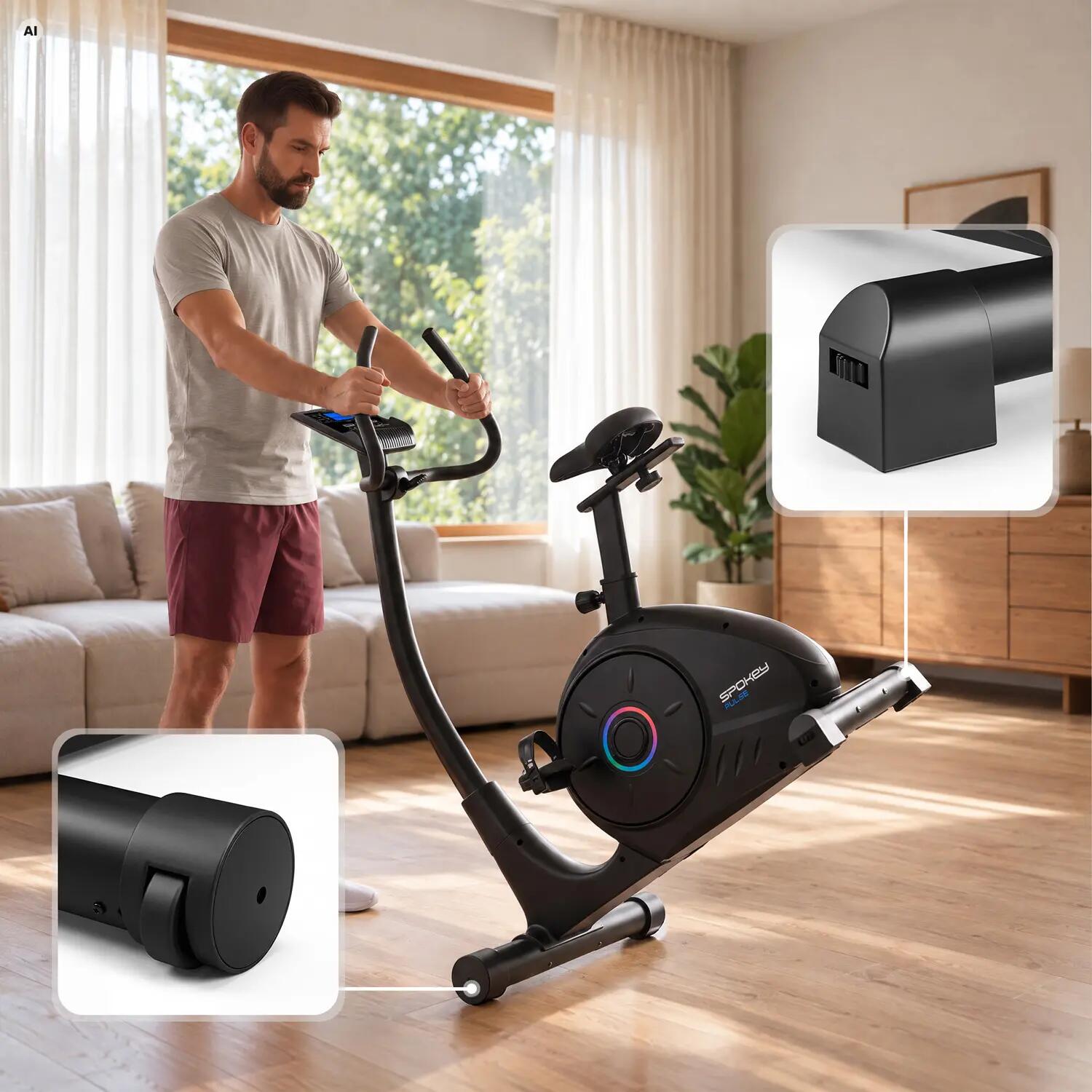 Rower treningowy stacjonarny magnetyczny Spokey Pulse 10/14
