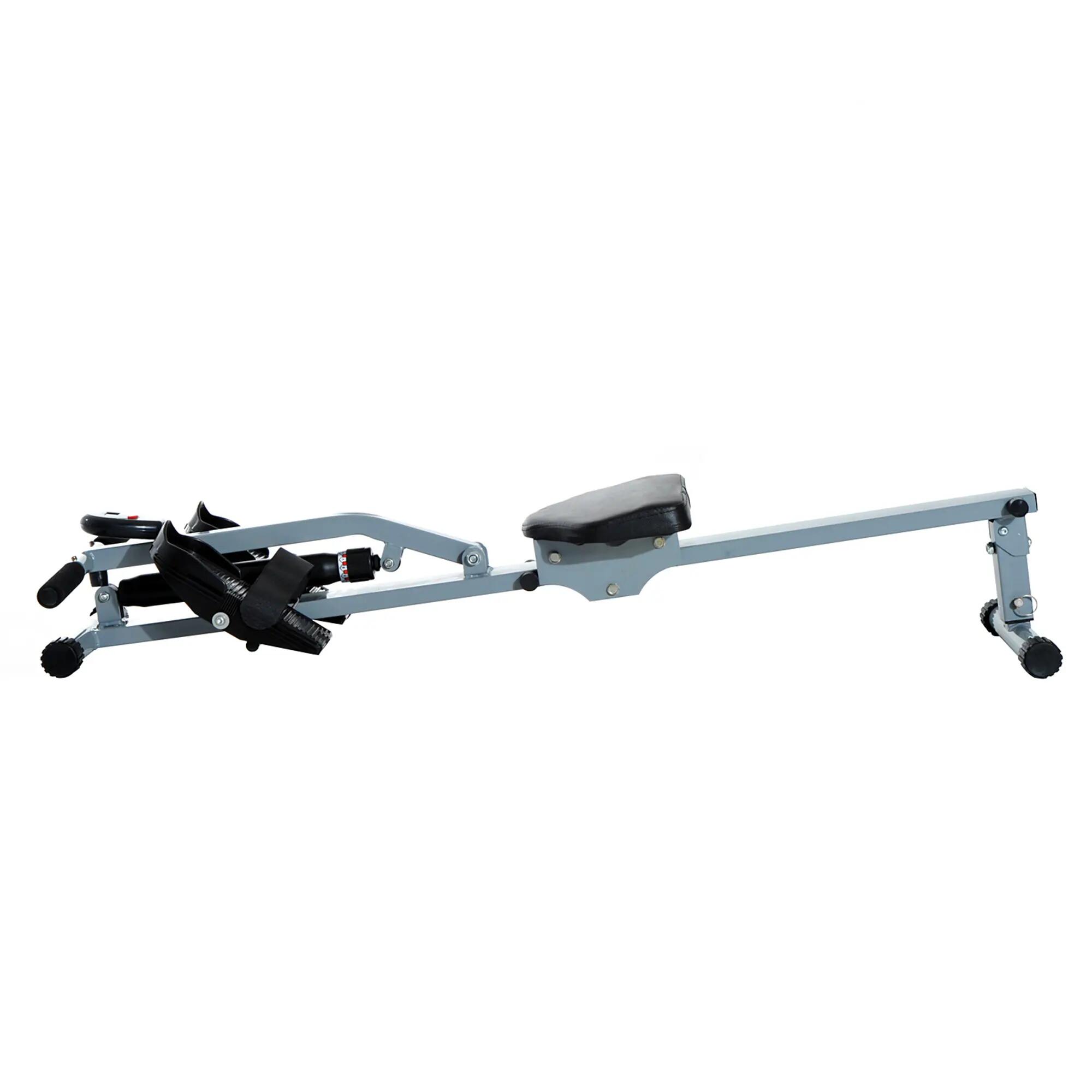 Máquina de Remo 130x47,5x67cm Cinzento HOMCOM 2/7