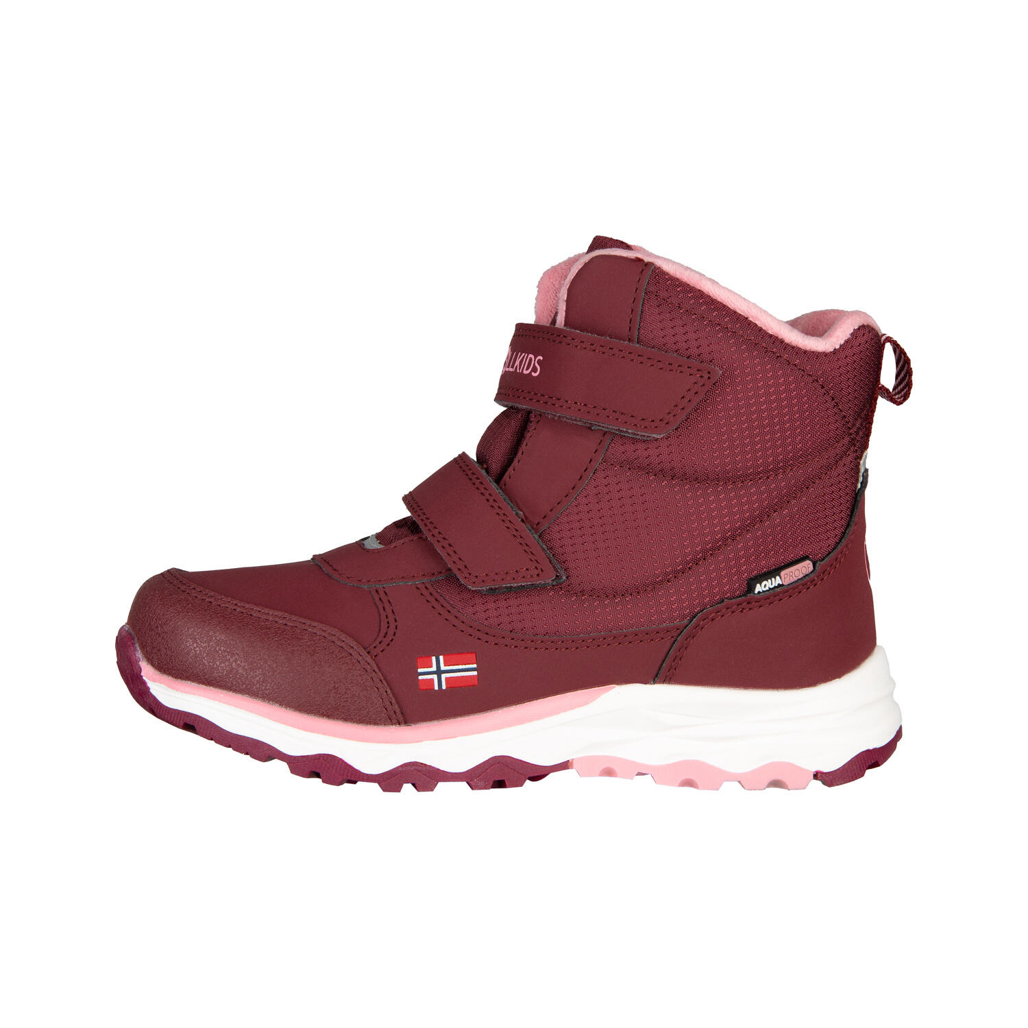 Children's winter shoes Hafjell chestnut red / old rose