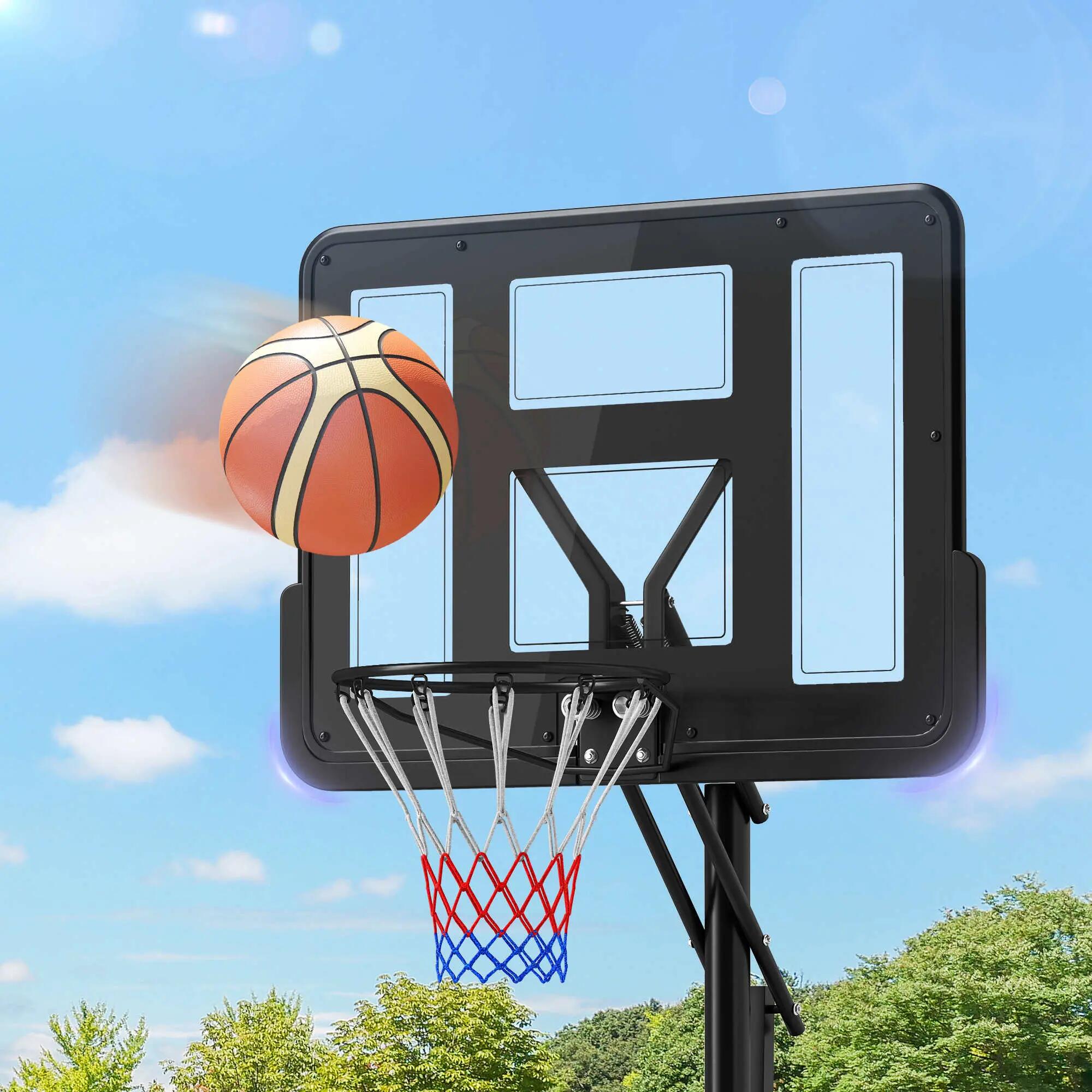 Tabela de Basquetebol para afundanços HOMCOM ajustável 235-305 cm 4/9