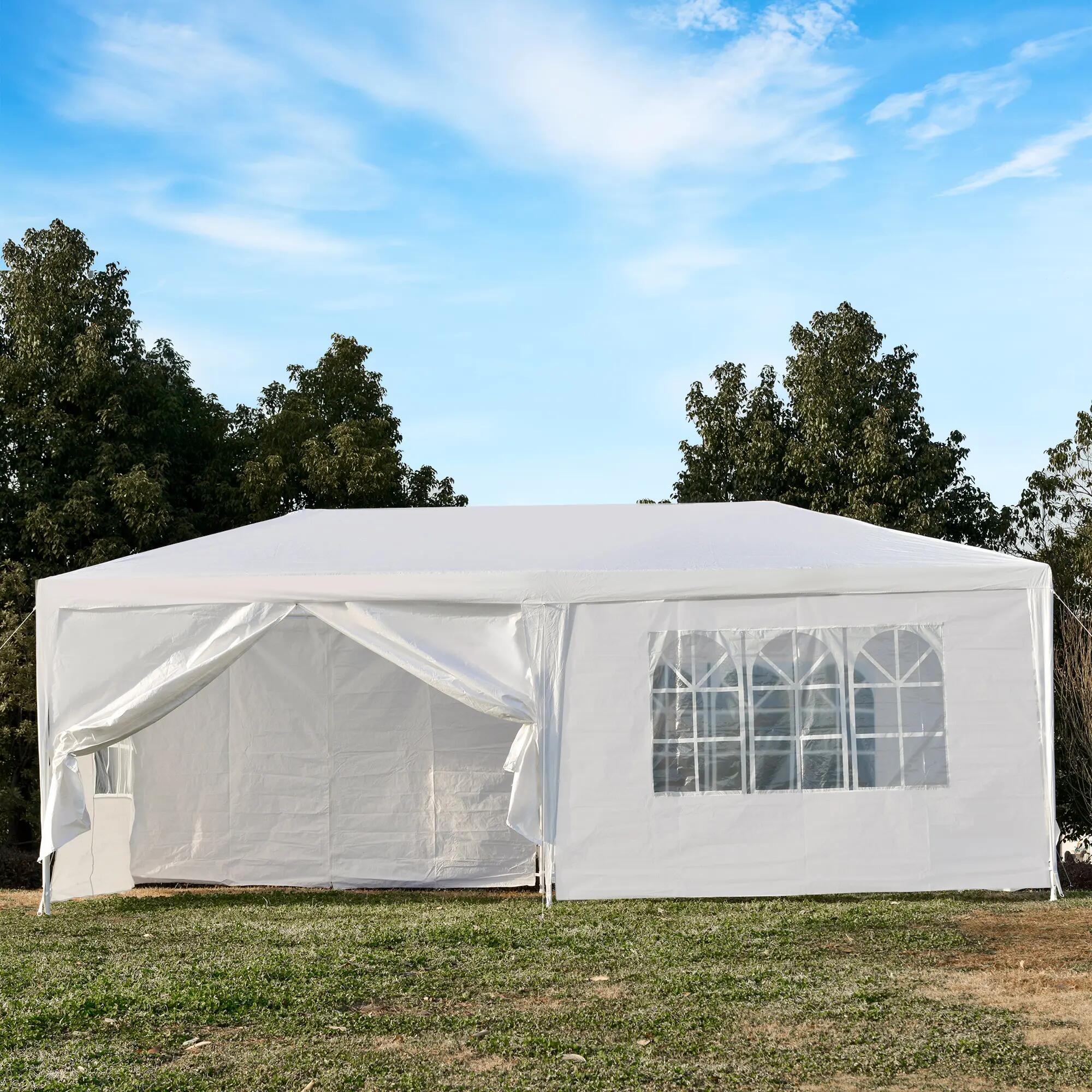 Carpa para eventos deportivos Outsunny 583x293x250 cm Blanco 2/8