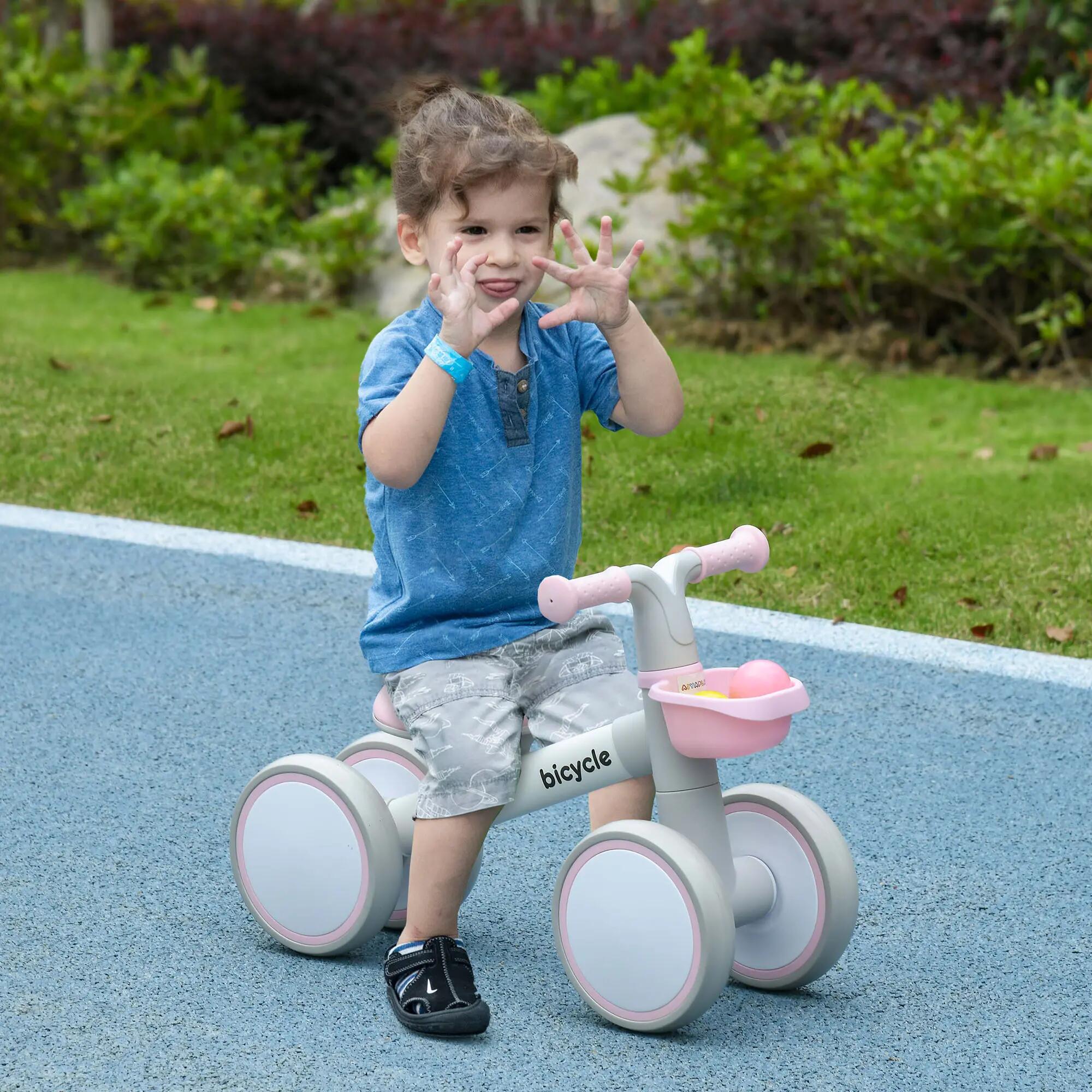 Bicicleta sem pedais 56x27x39 cm rosa AIYAPLAY 5/11