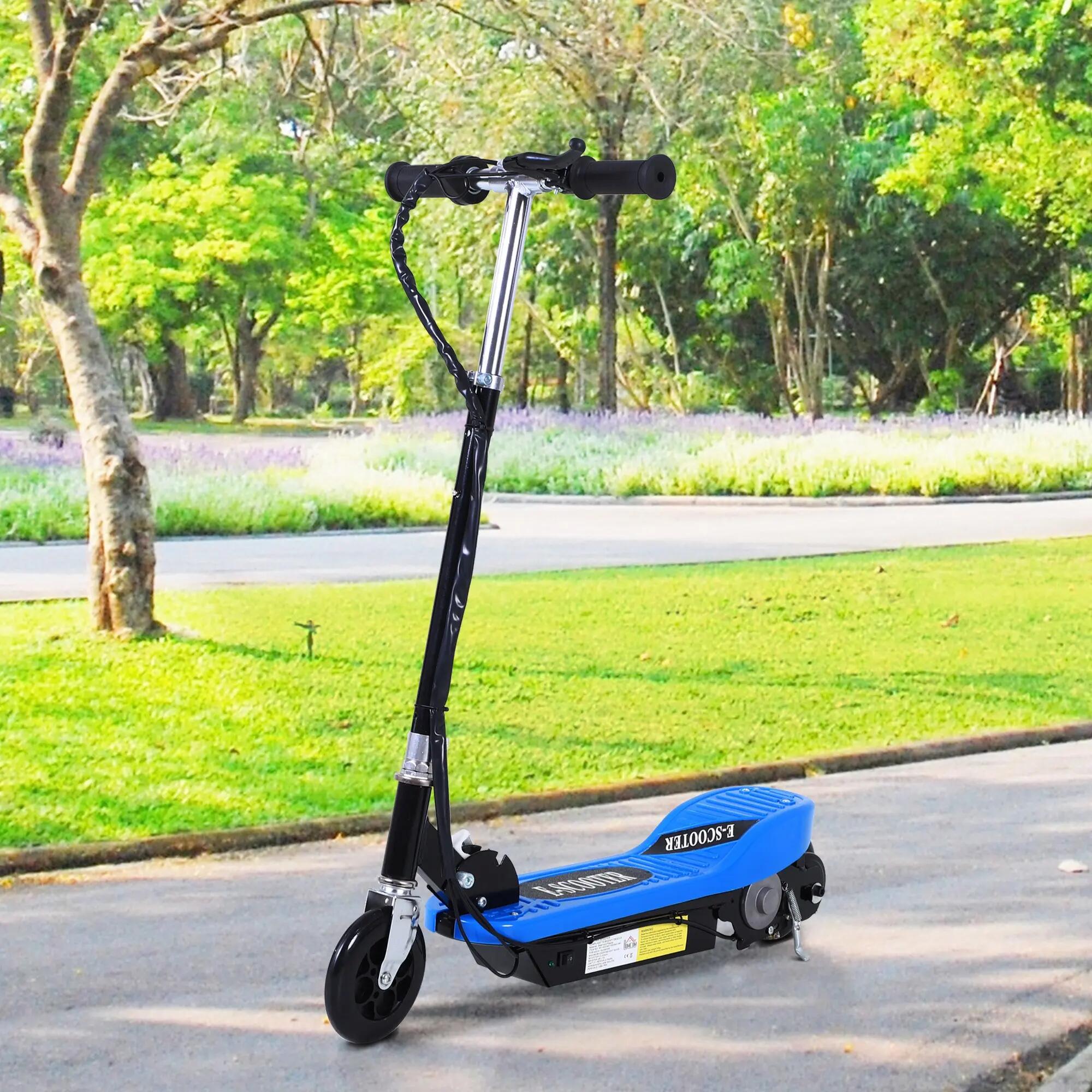 Trotinete Elétrica Dobrável Altura Ajustável HOMCOM 10 km/h Azul 2/7