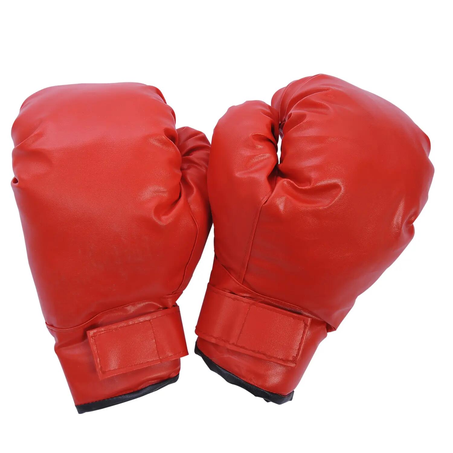 Saco de Boxe de Pé Altura Ajustável 126-144 cm Base Enchível Luvas Vermelho 5/7