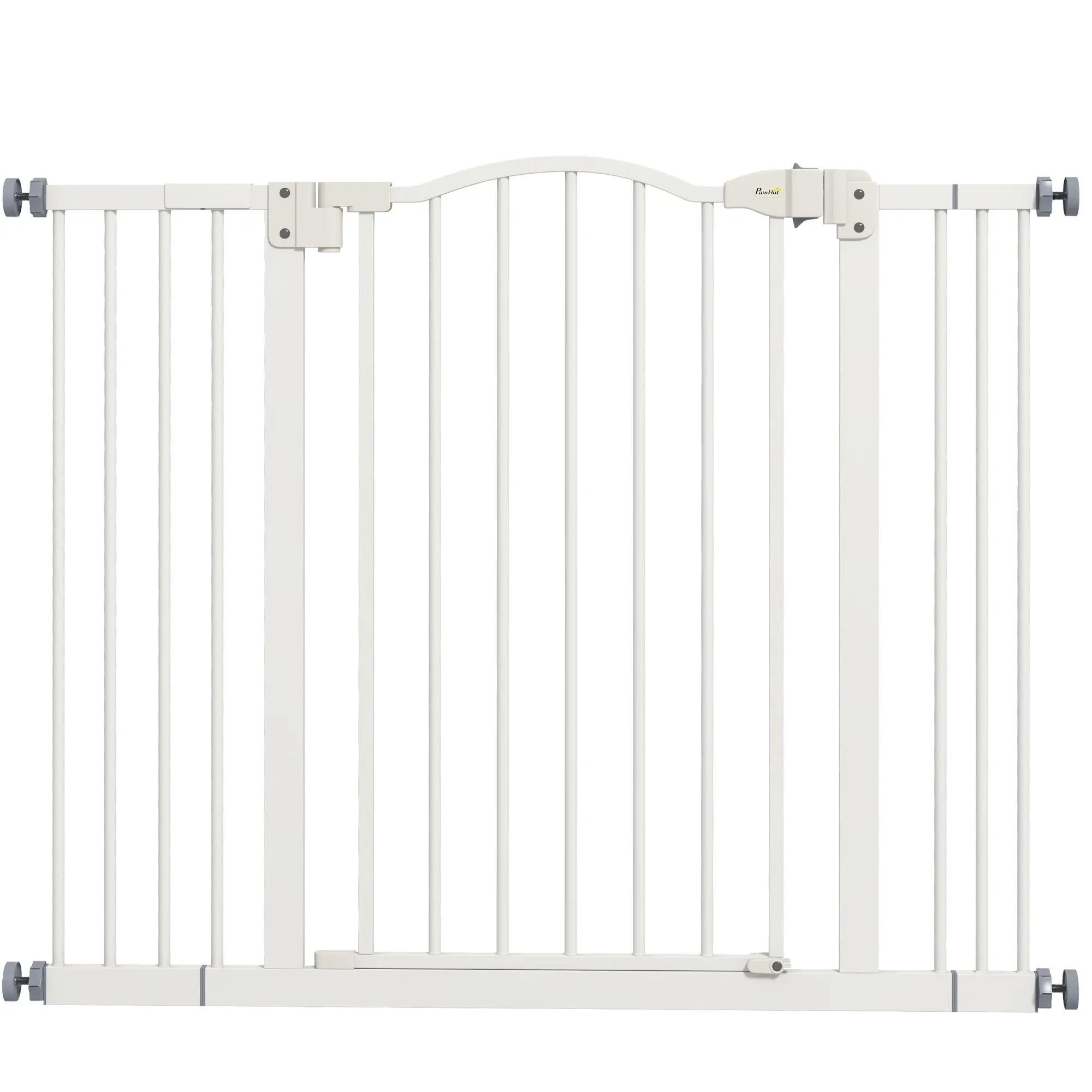 Barreira de segurança cães 74-80x78 cm branco PawHut 1/7