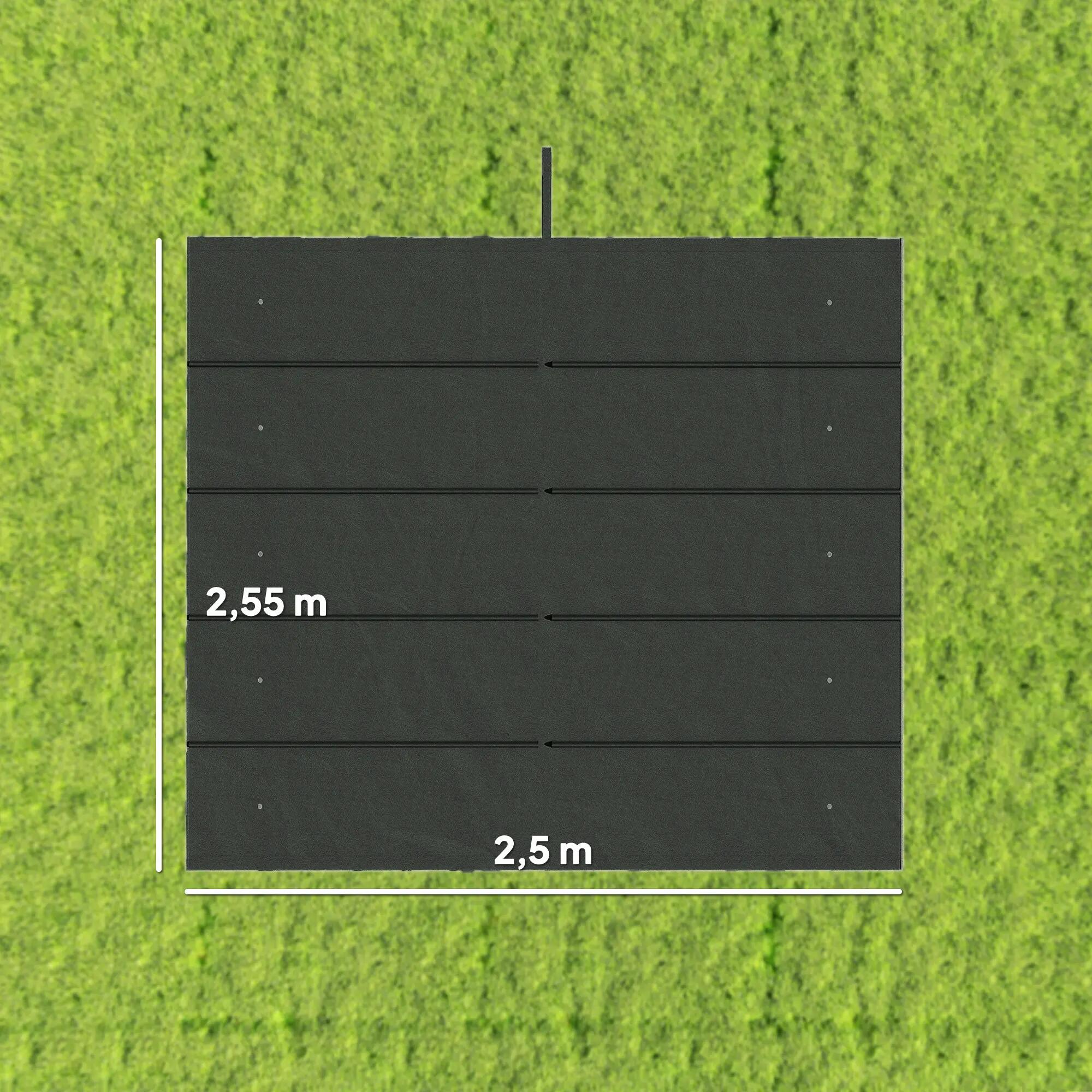 Cubierta de repuesto Outsunny 250x255x6 cm 3/8