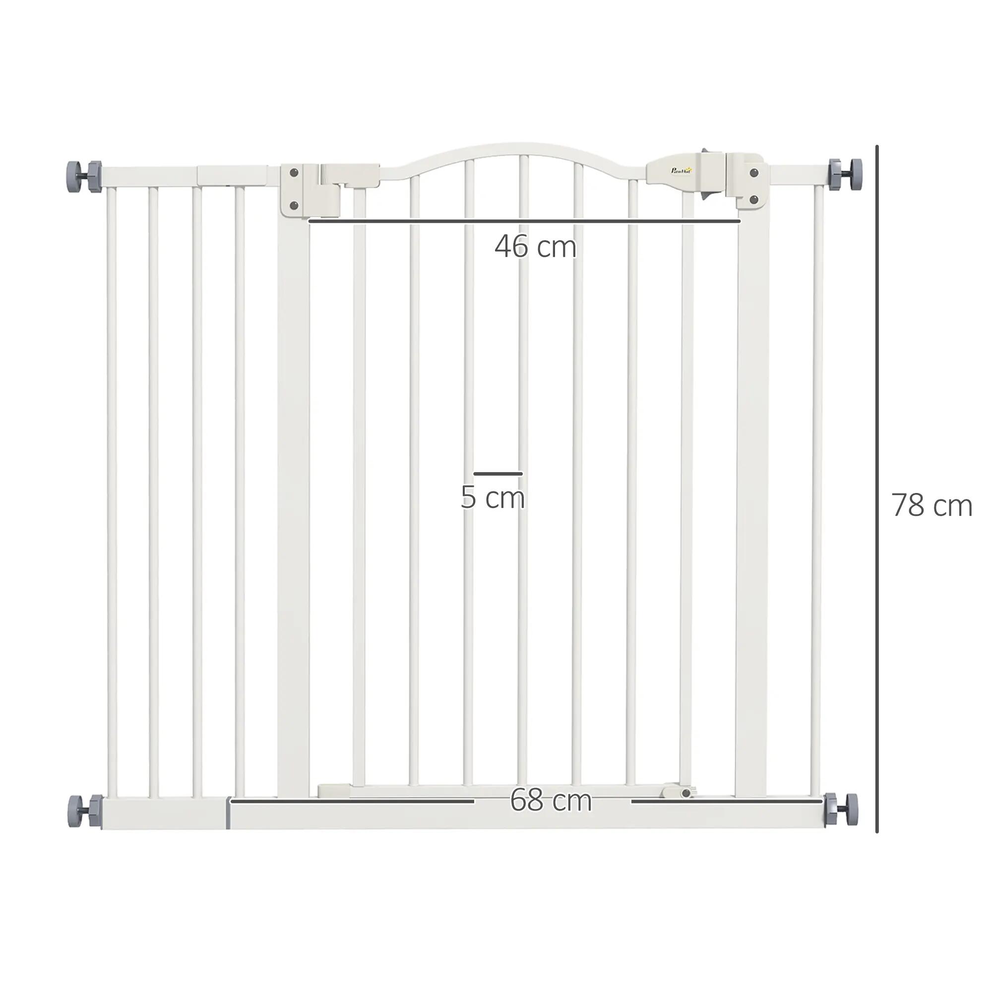 Barreira de segurança cães 74-80x78 cm branco PawHut 3/7