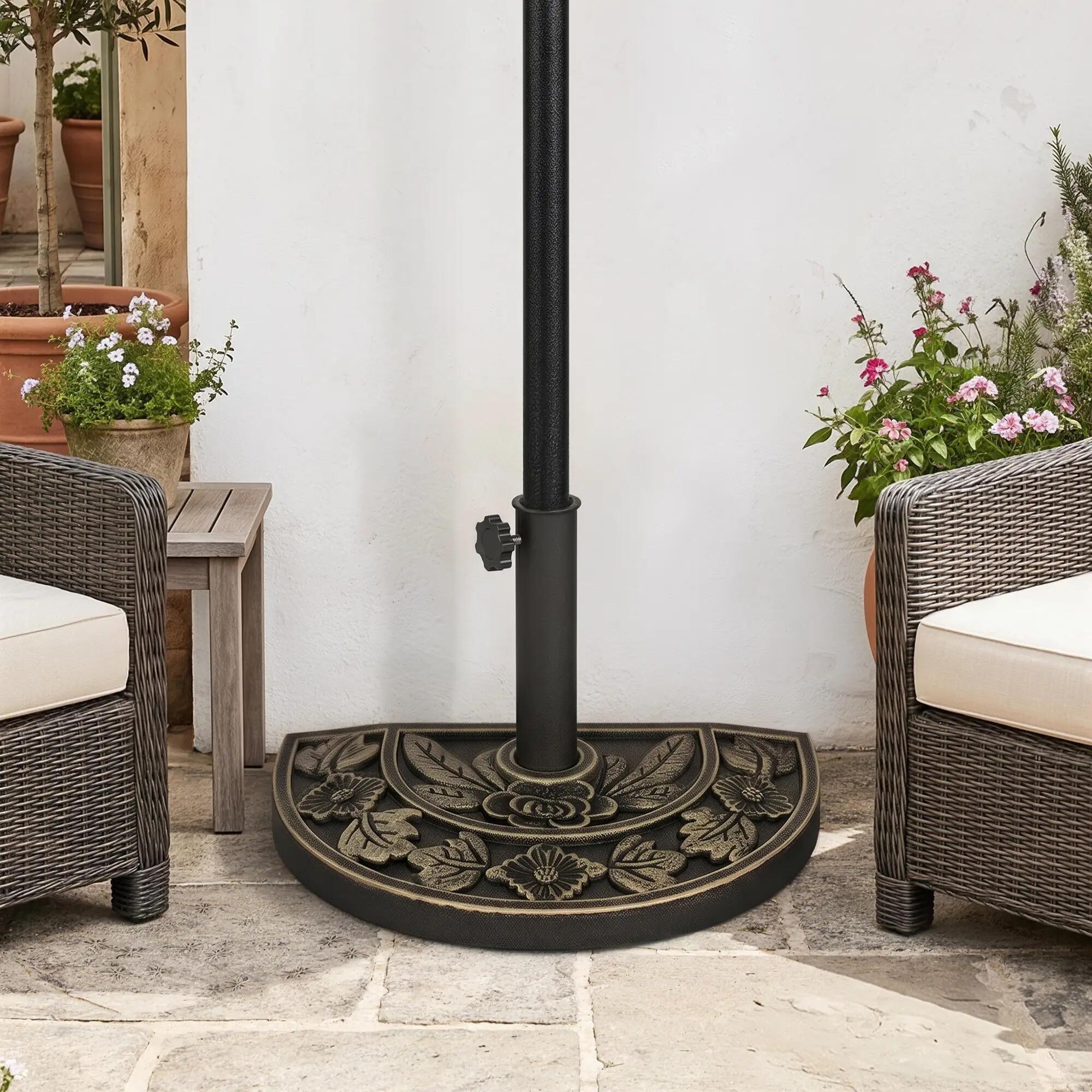 Base de Sombrilla Outsunny 50x31x32 cm Bronce 5/7