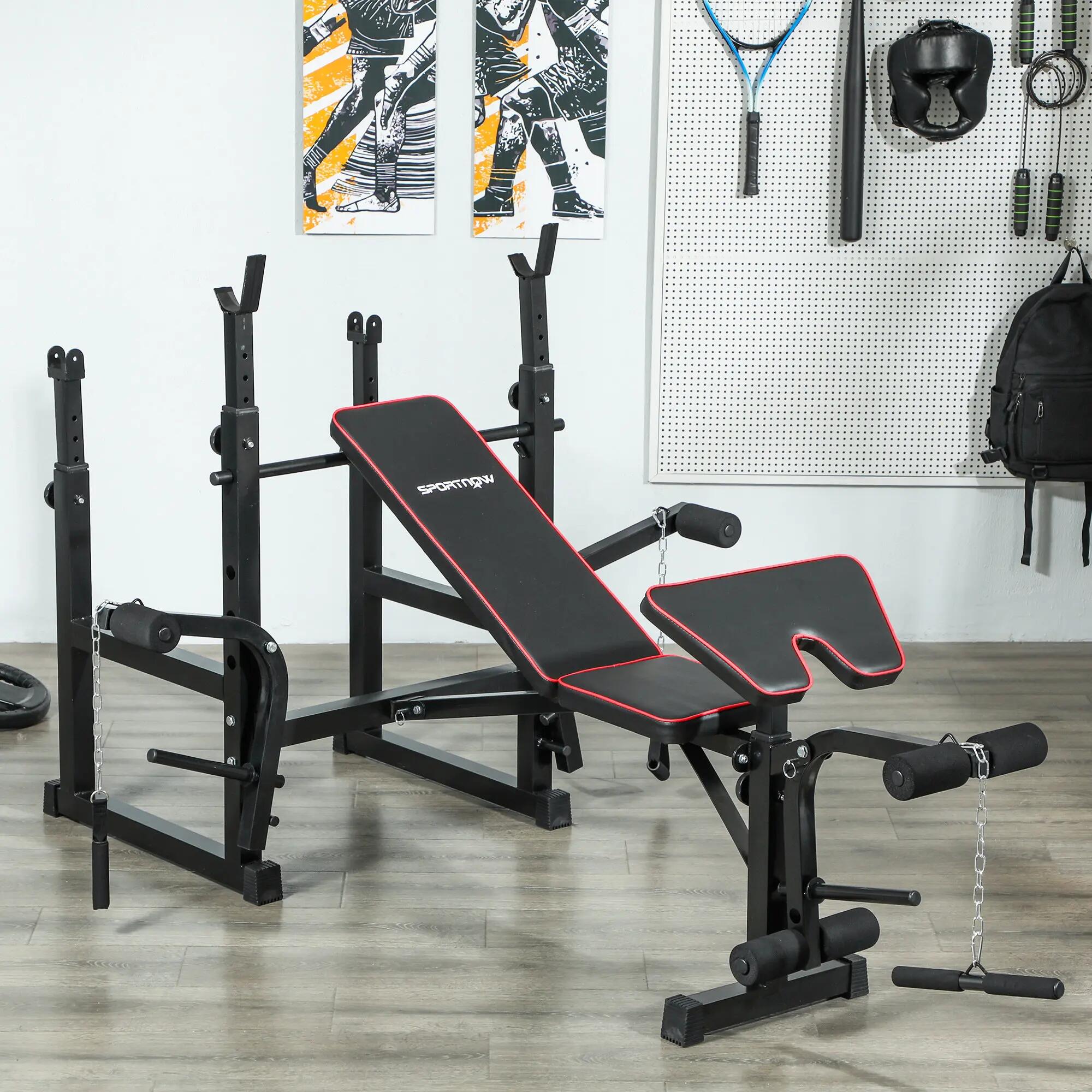 Banco Musculação Multifuncional Altura Ajustável Supino Carga 300 kg 2/7