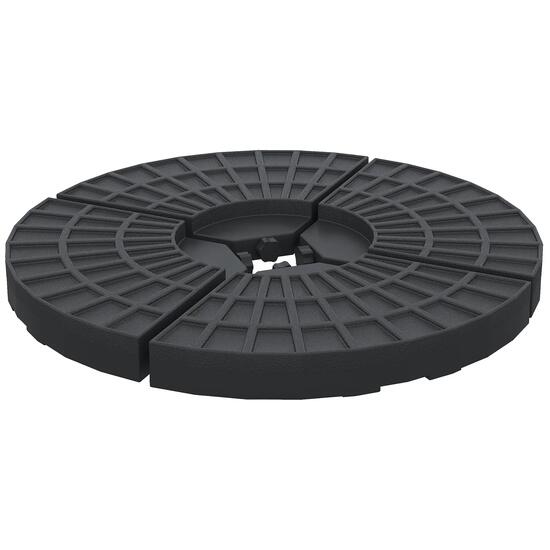 Base de Sombrilla Outsunny 48x48x8 cm Negro