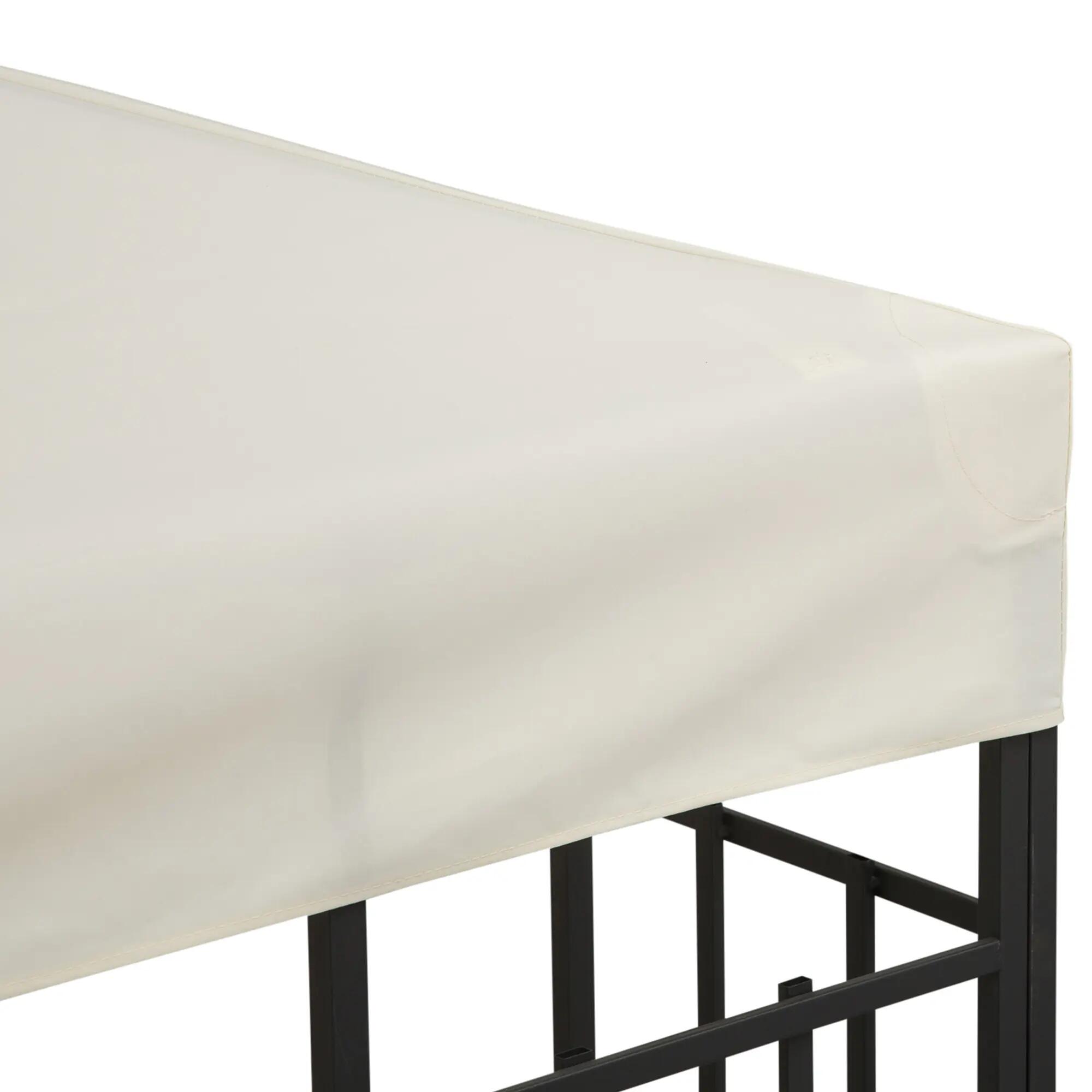 Toldo de substituição para pérgola 300x300 cm creme branco Outsunny 5/7