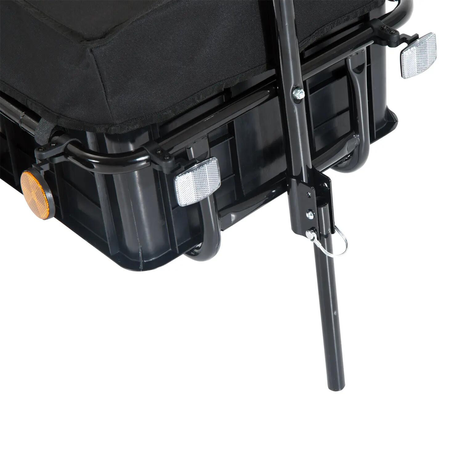Remolque de Bicicleta HOMCOM 144x59x80 cm negro 4/7