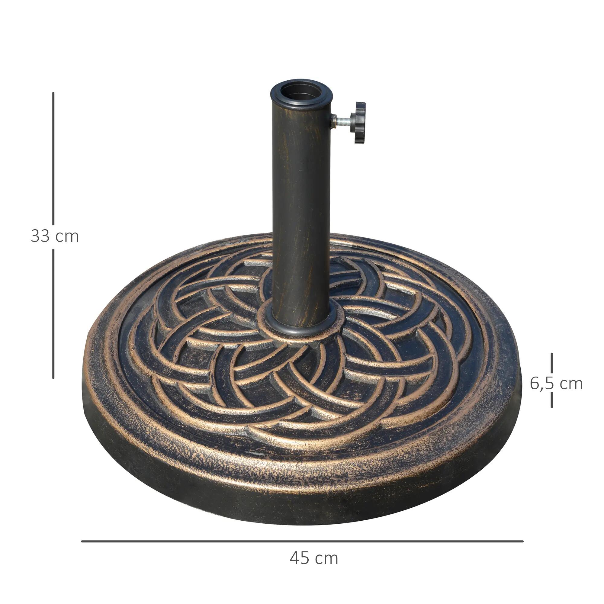 Base para Sombrilla Outsunny 45x45x33 cm Bronce 3/7