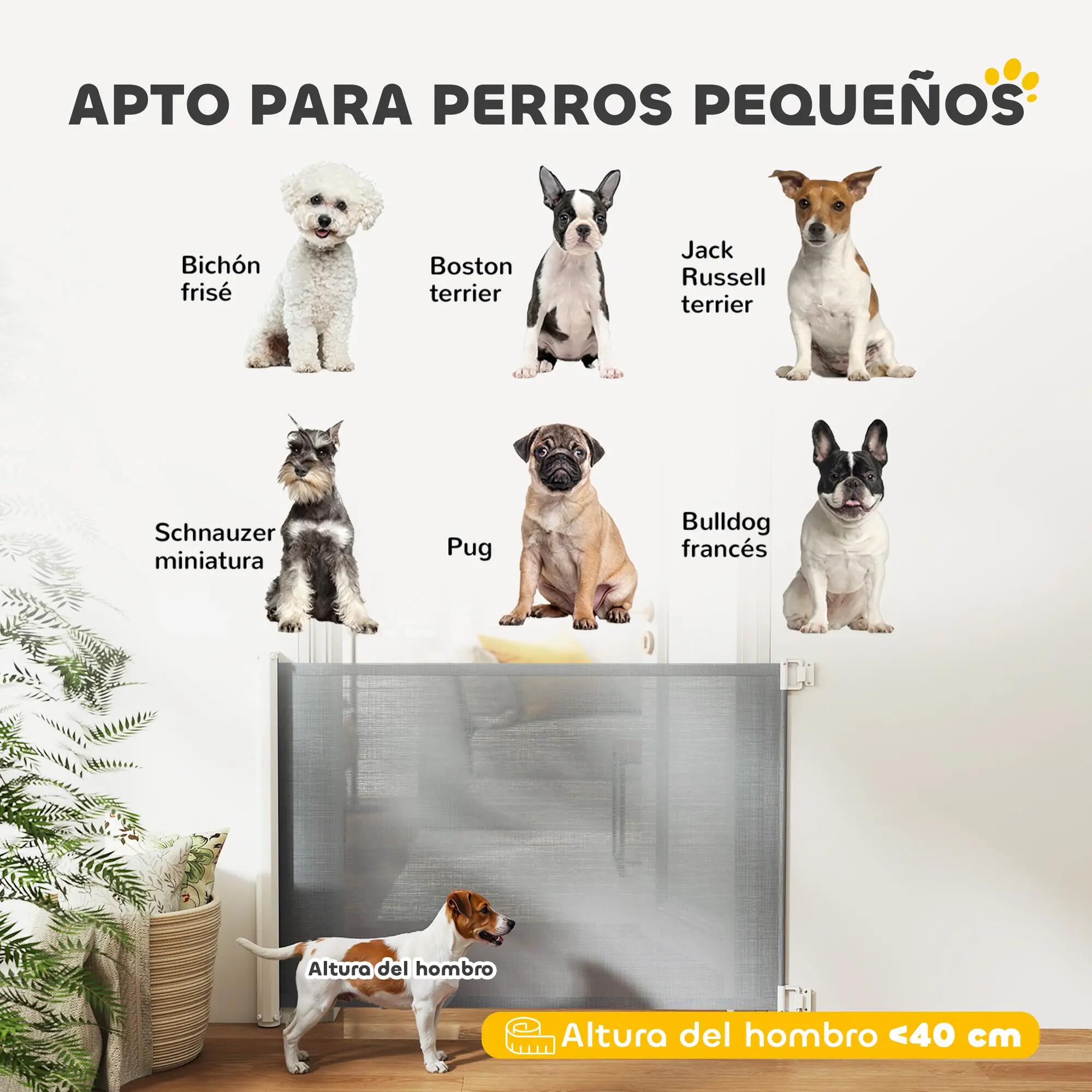 Barreira de Segurança PawHut 115x5.5x82.5 cm Cinzento 5/7