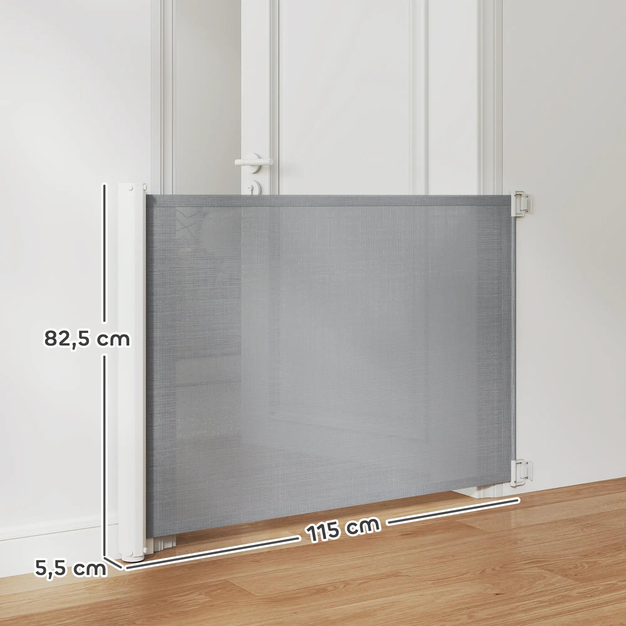Barreira de Segurança PawHut 115x5.5x82.5 cm Cinzento 3/7