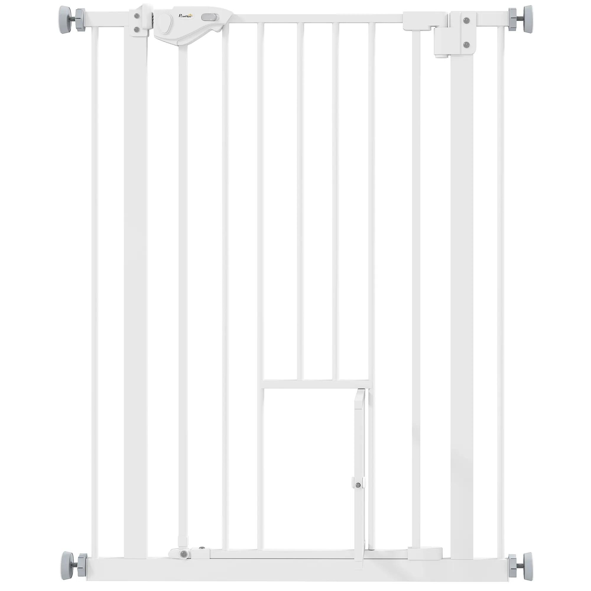 Barreira de Segurança para Cães PawHut 68x91,4 cm Branco 1/7
