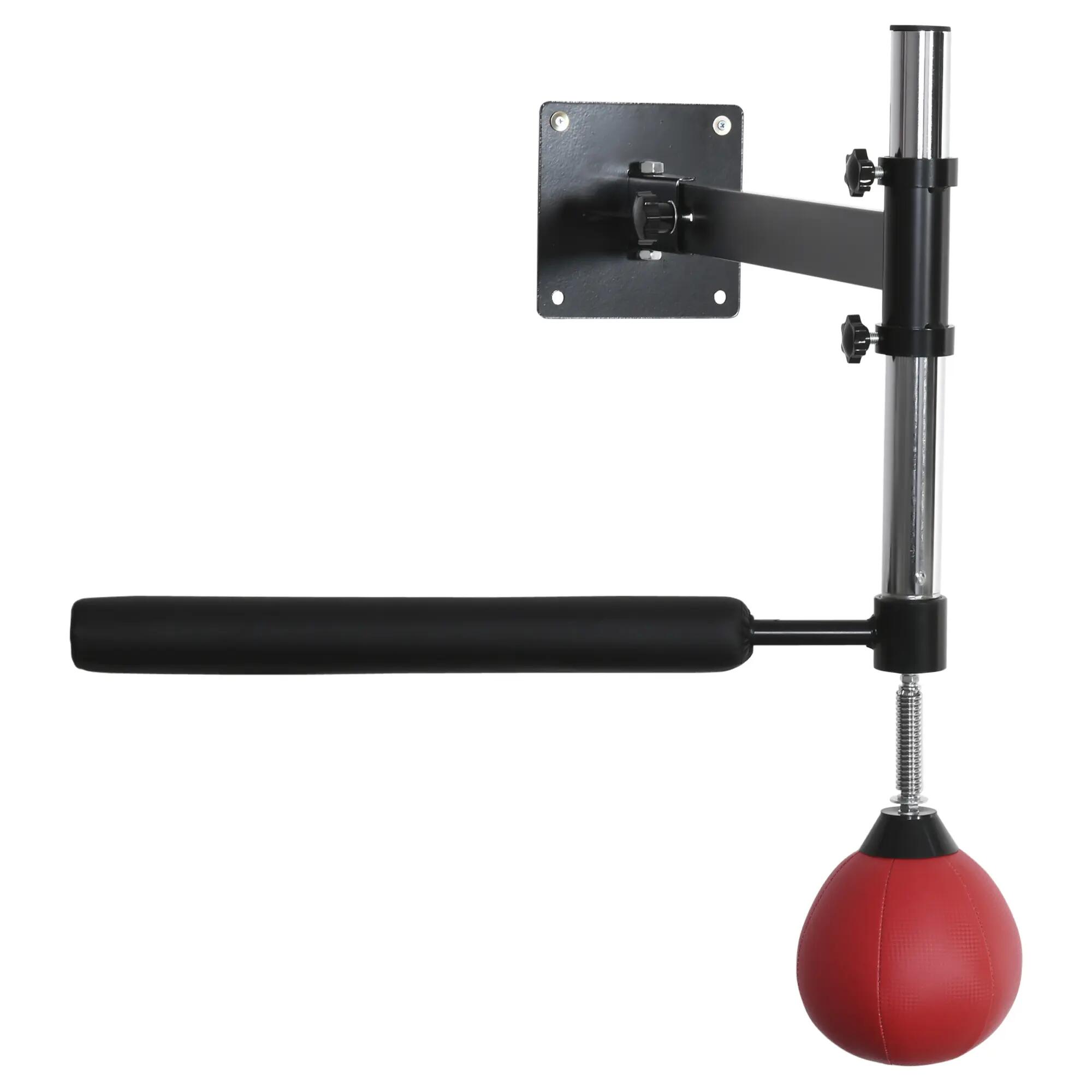 Pera de Boxeo con Soporte de Pared Altura Ajustable Bola de Velocidad de Fitness 1/7