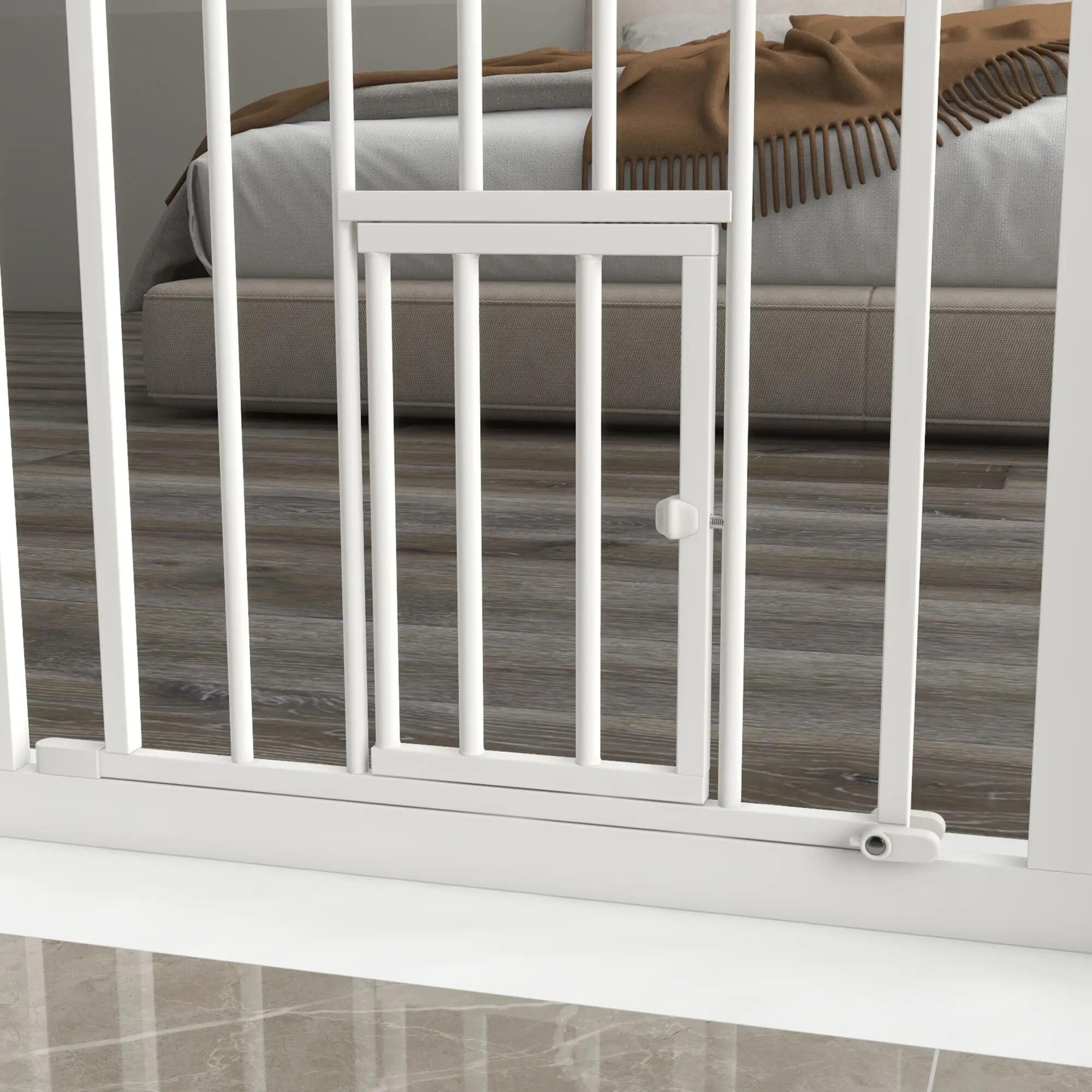Barreira de segurança 100x4x76 cm branco PawHut 5/5