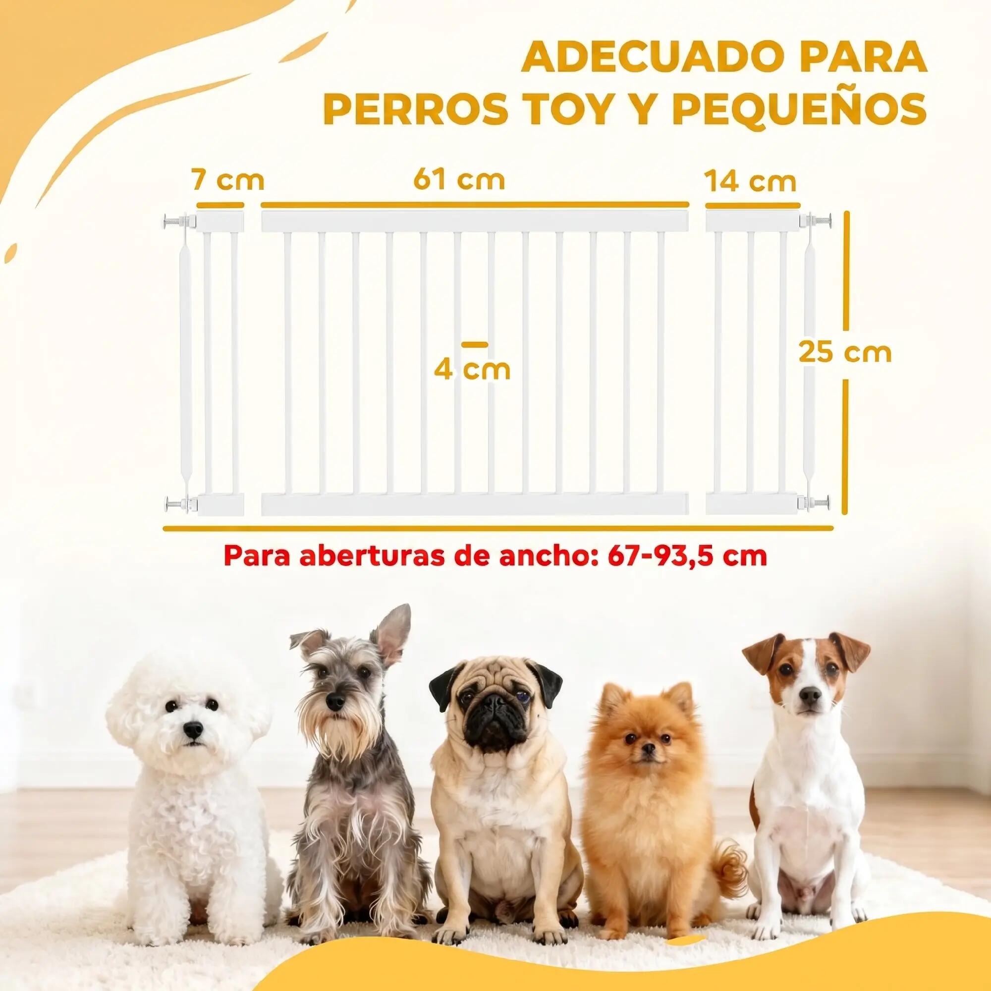 Barreira de segurança 93.5x2x45 cm branco PawHut 2/9