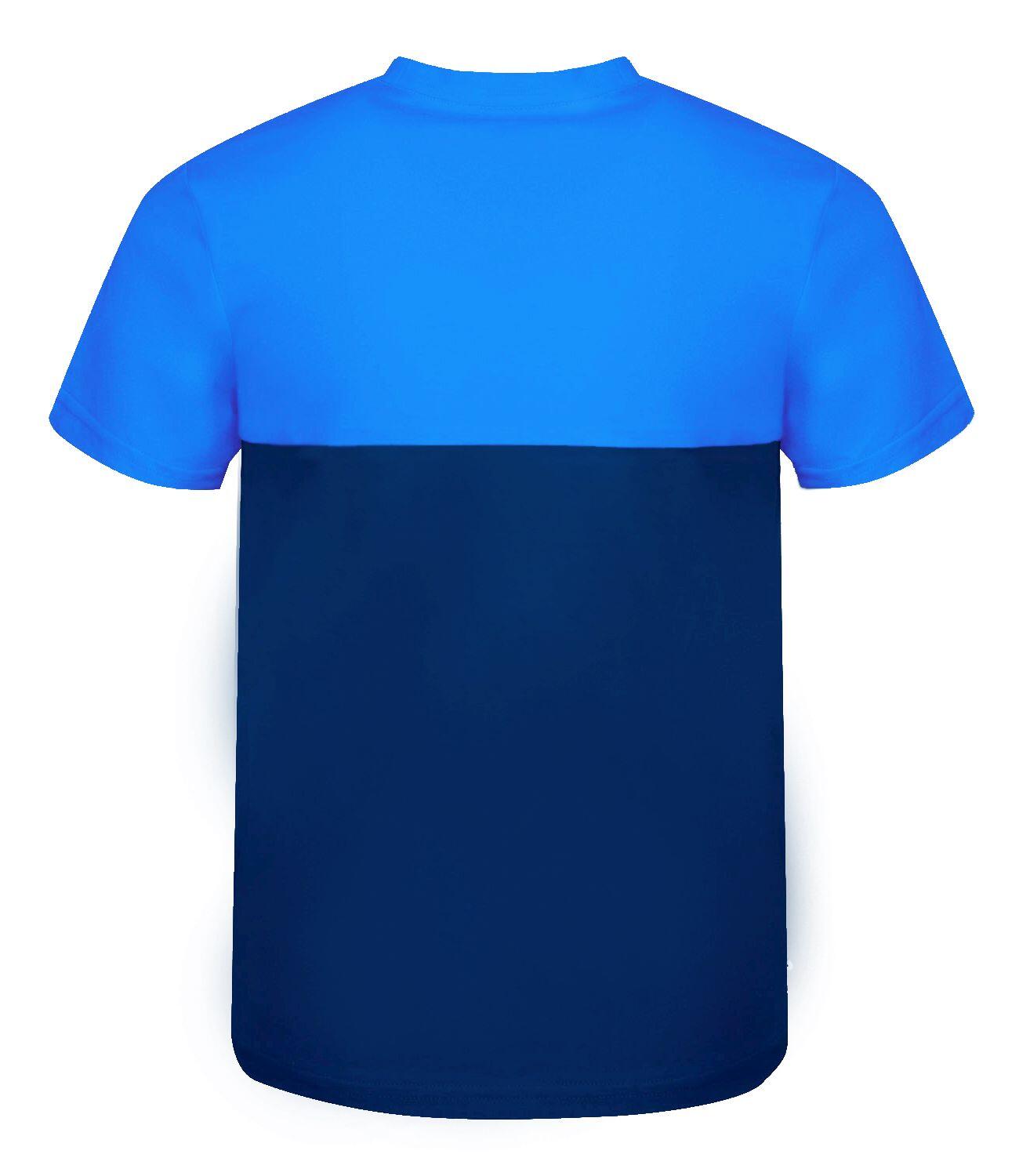 Kinder T-Shirt Bergen Marineblau / Mittelblau 2/3