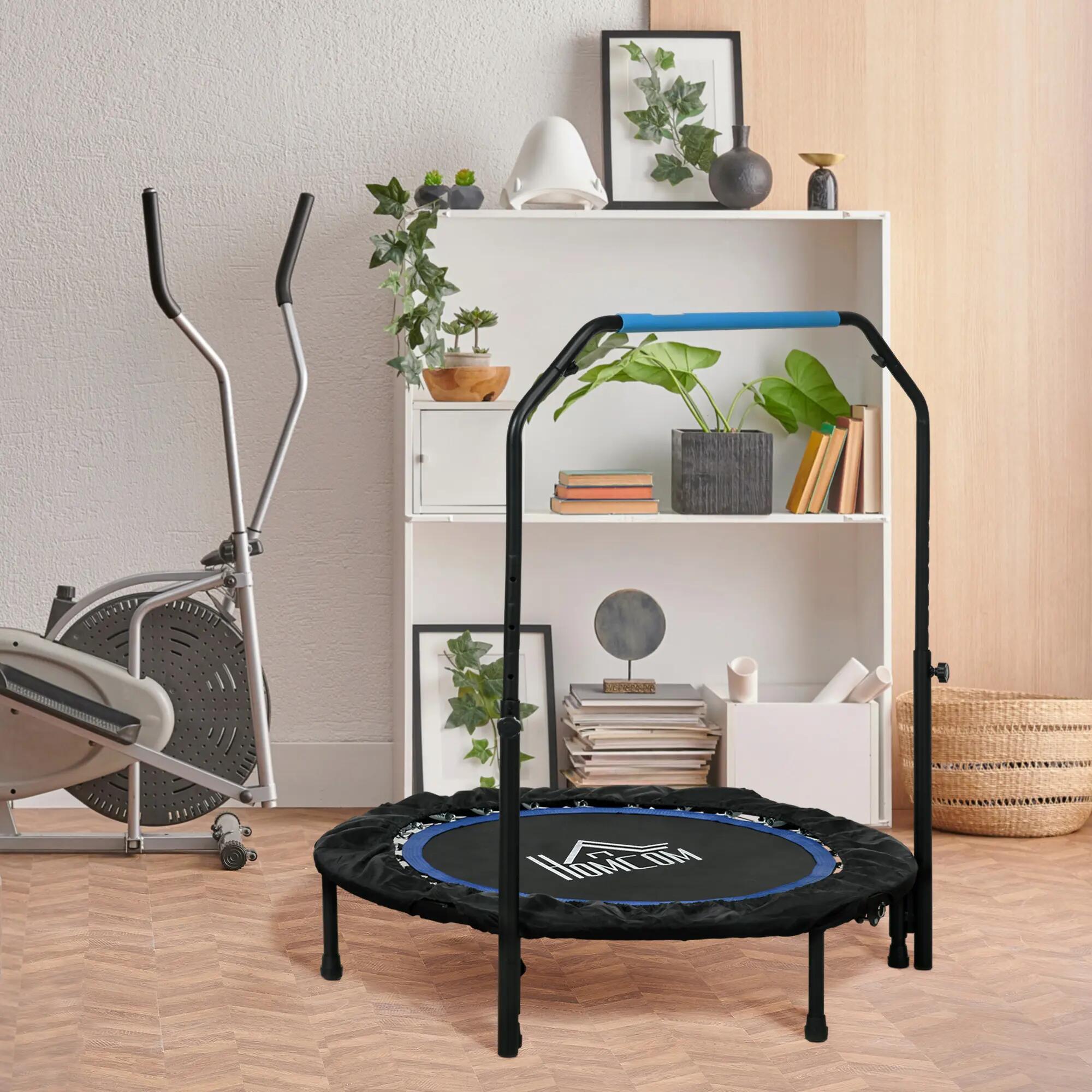 Trampolín de Fitness HOMCOM 102x102x123 cm Azul 2/7