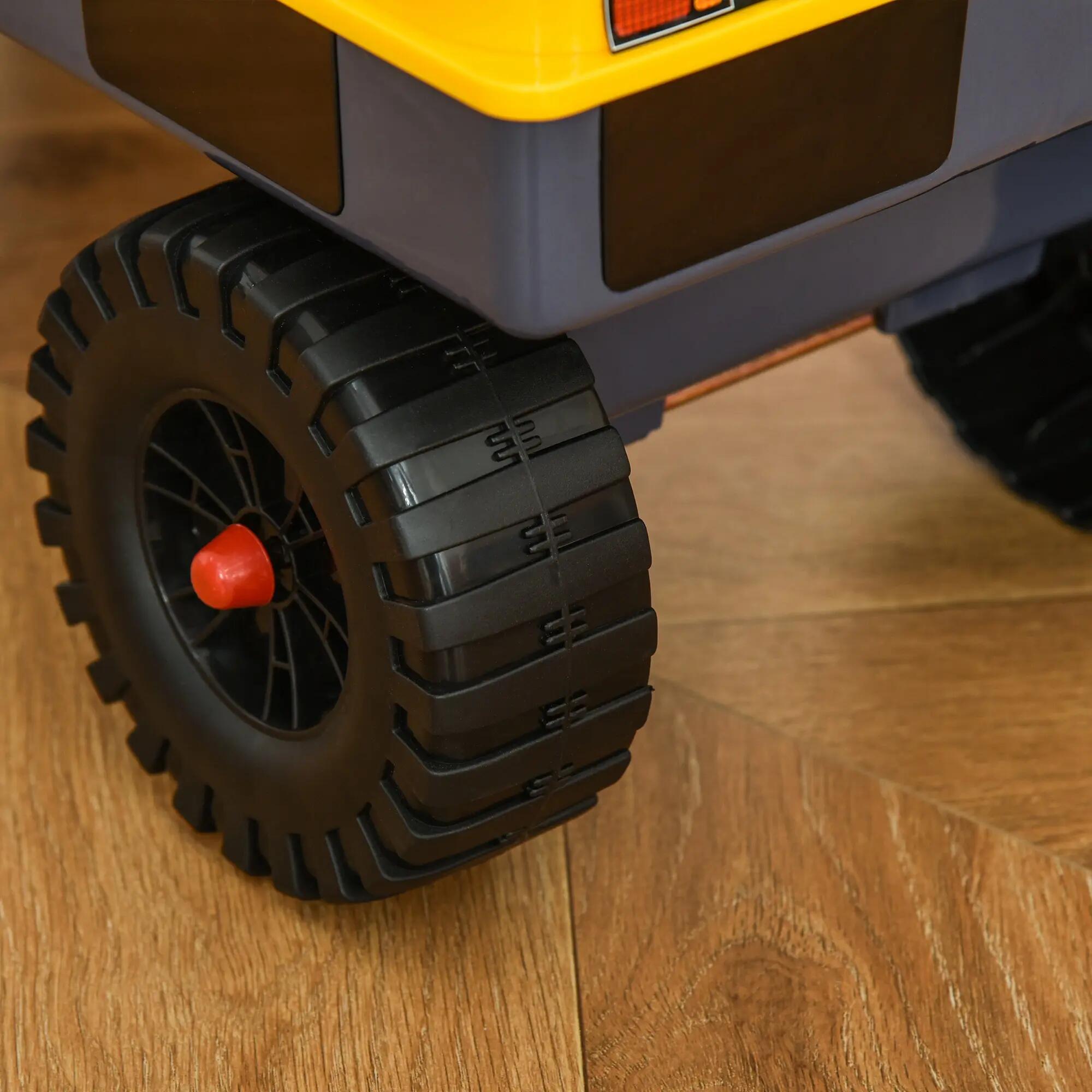 Escavadora sem Pedais Infantil HOMCOM 90x28x58 cm Amarelo 5/7