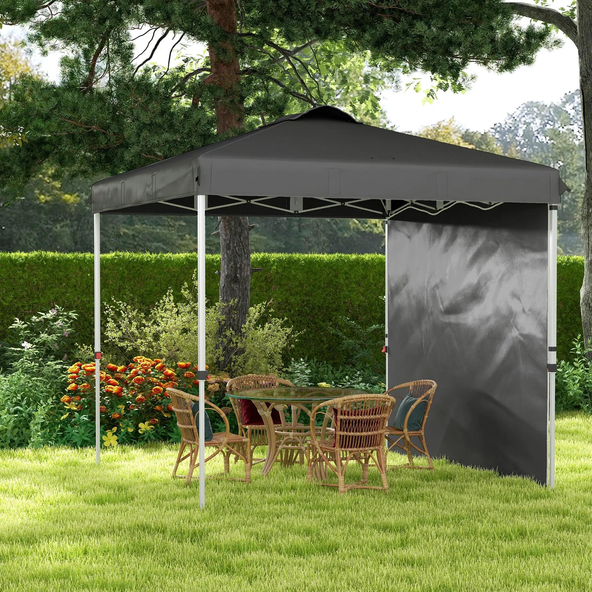 Pérgola dobrável cinza escuro/cinza de carvão Outsunny 5/7